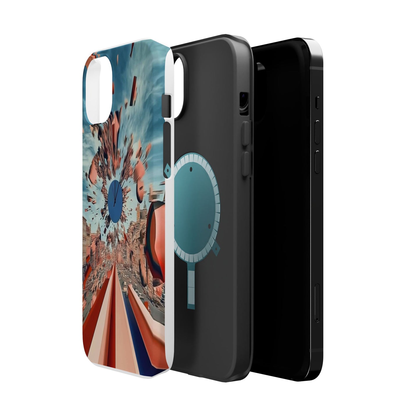 Phone Case with 'World at 10000 MPH' Art by Moxie Jay