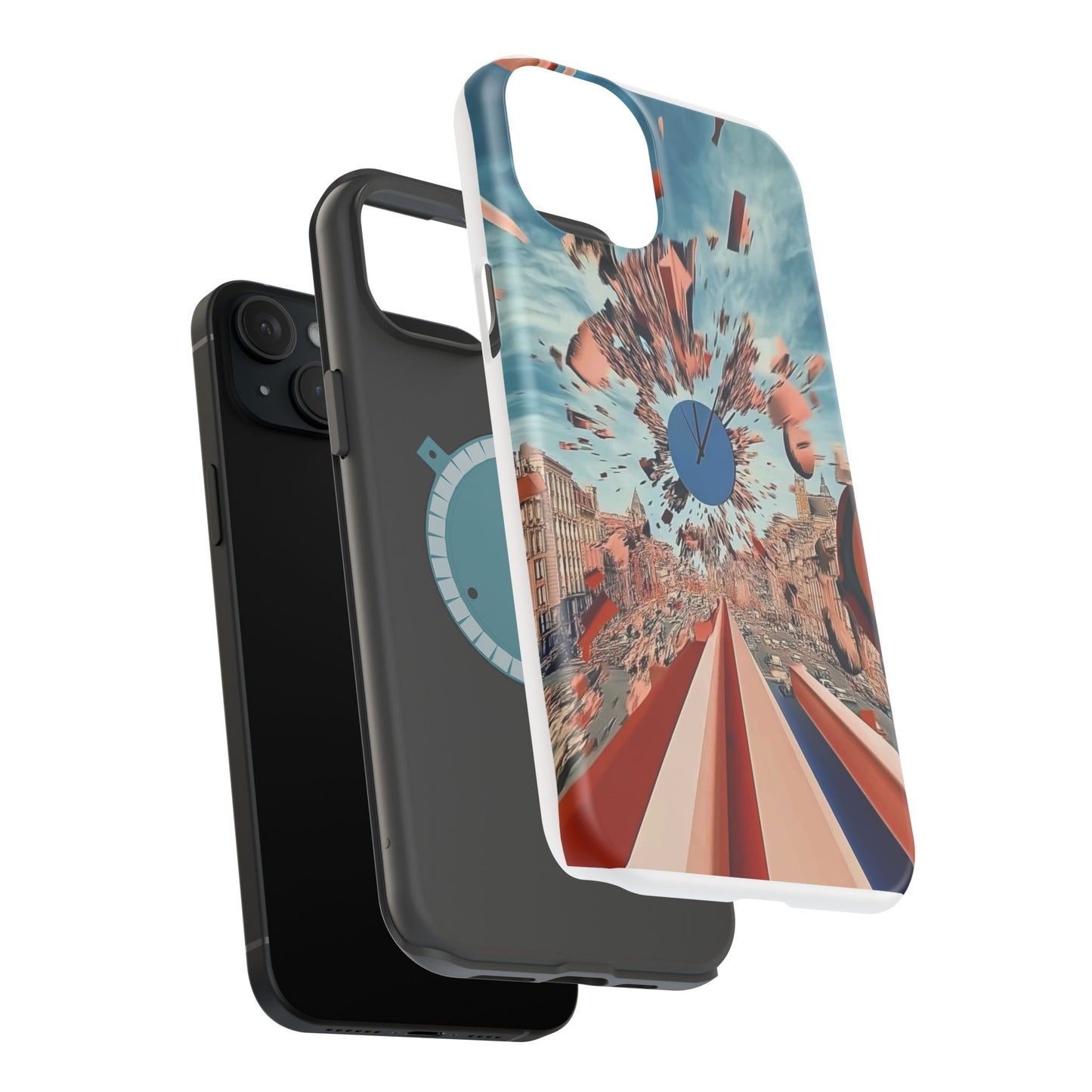 Phone Case with 'World at 10000 MPH' Art by Moxie Jay