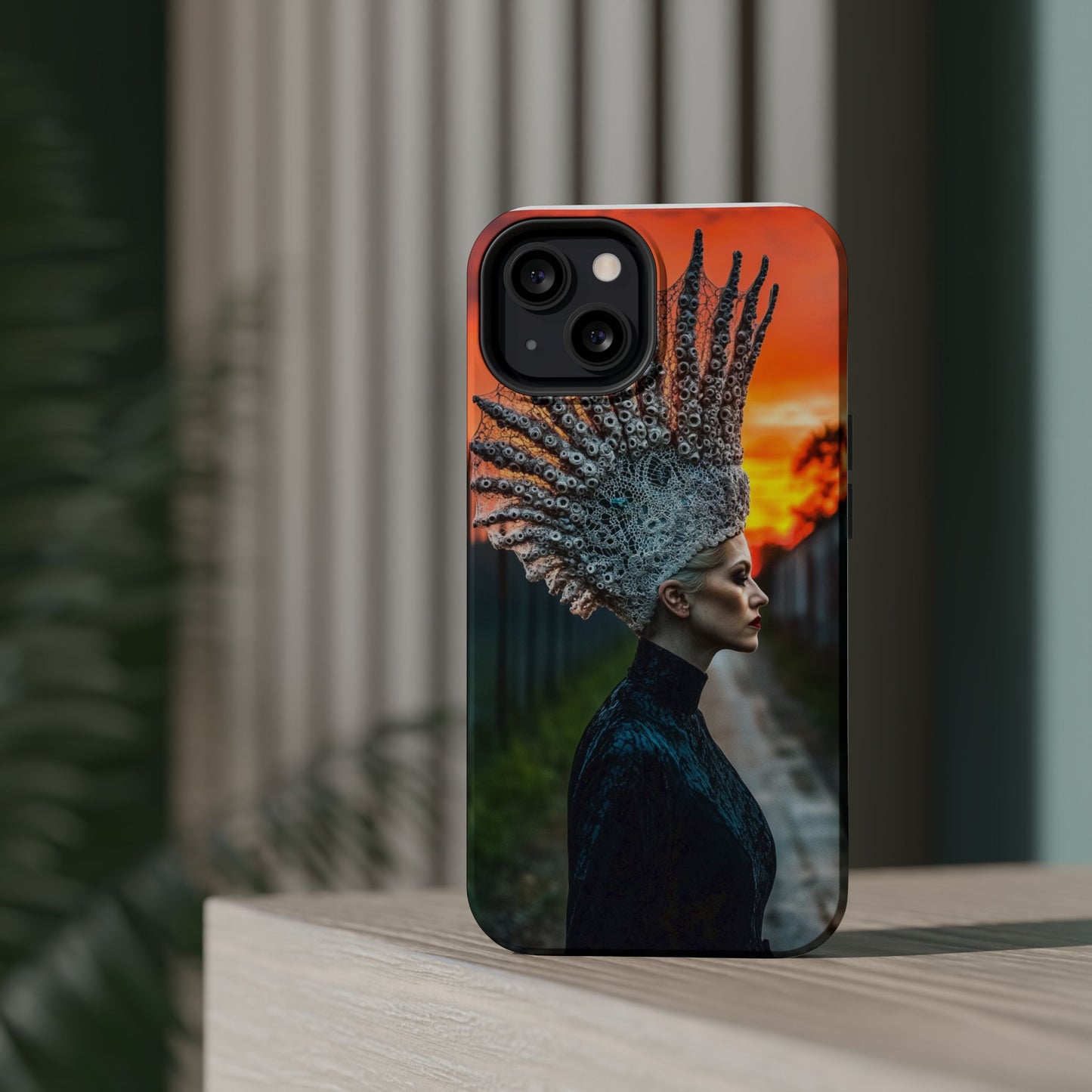 Sunset Goddess" Magnetic Wireless Charging iPhone Case by Moxie Jay