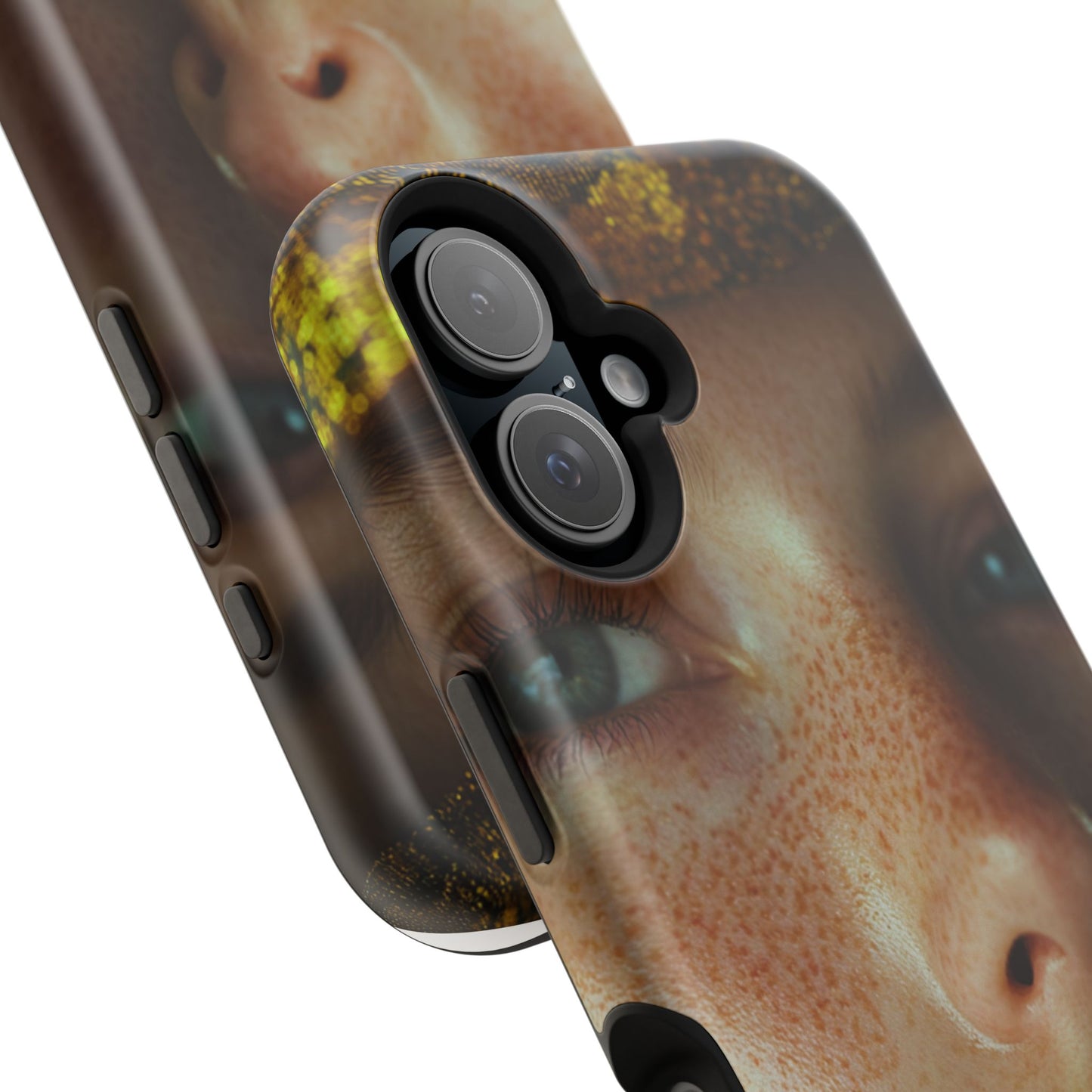 Phone Case - Close Up Girl with Freckles Photography Magnetic Tough Cases