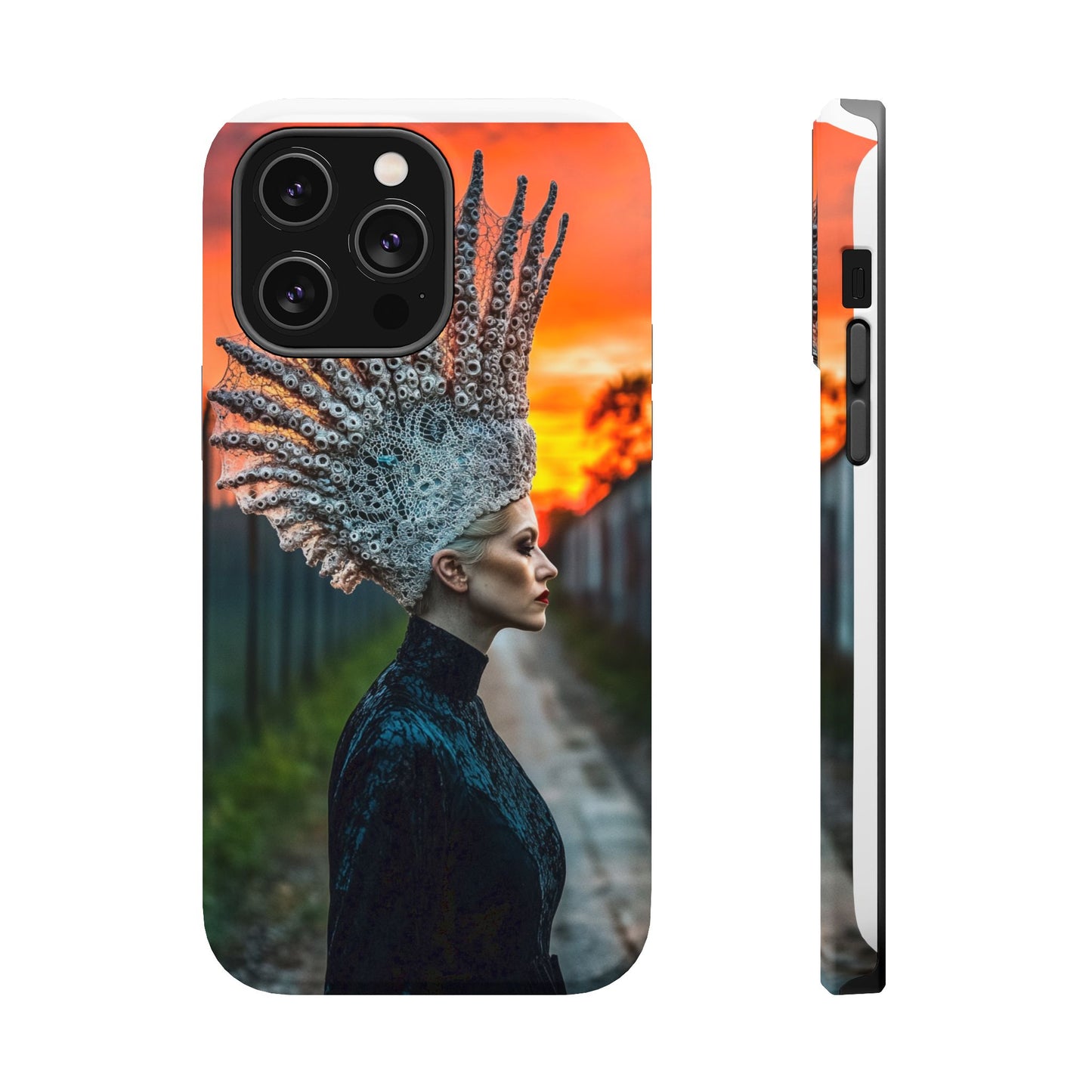 Sunset Goddess" Magnetic Wireless Charging iPhone Case by Moxie Jay