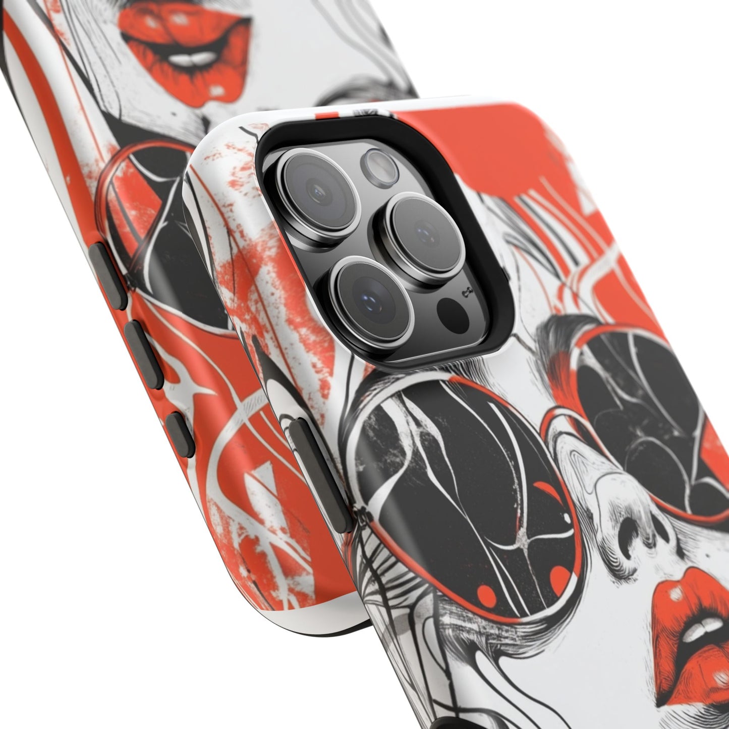 Artistic Magnetic Tough Case for iPhone - Stylish Protection with Bold Design