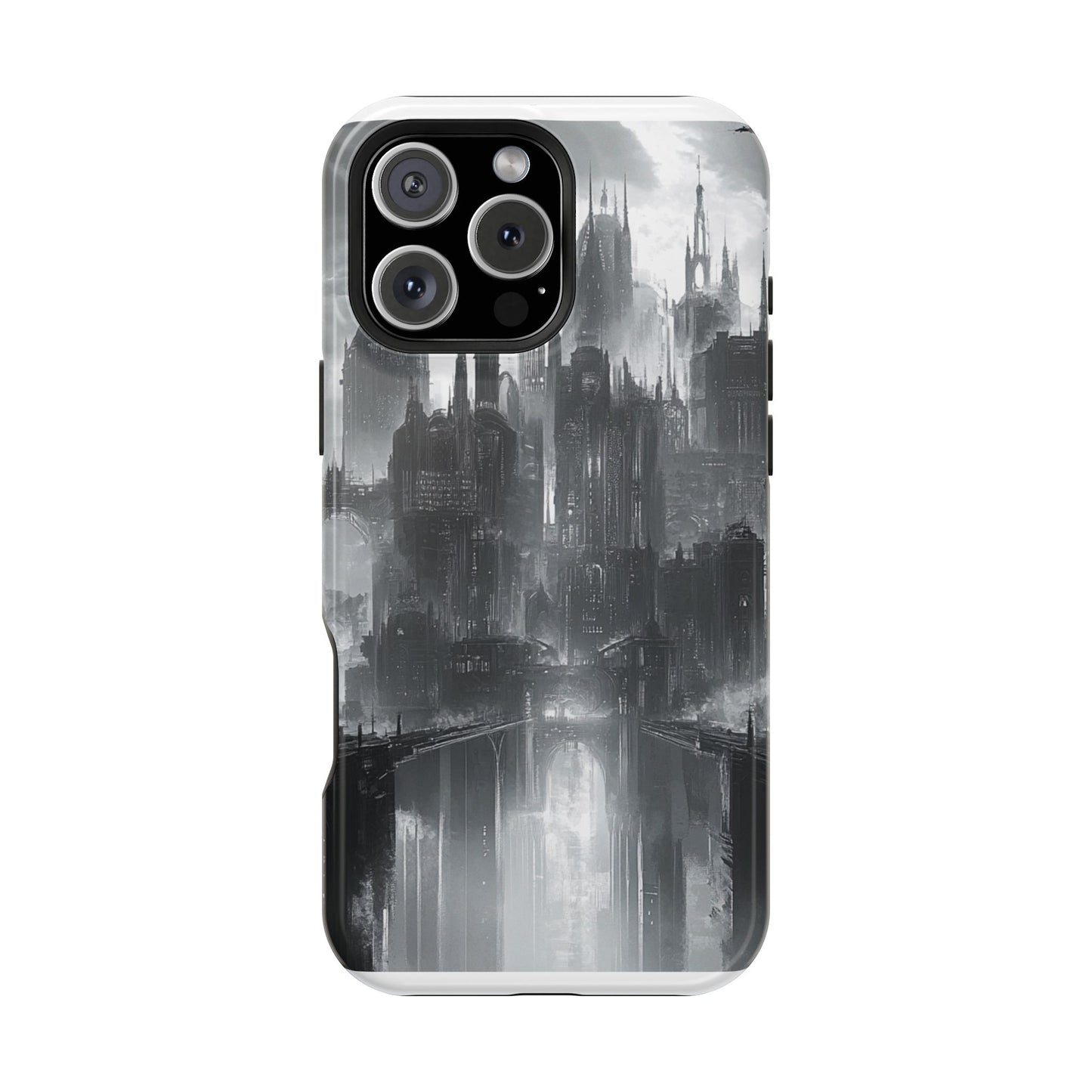 iPhone Magnetic Tough Case - Futuristic Gotham Design by Moxie Jay
