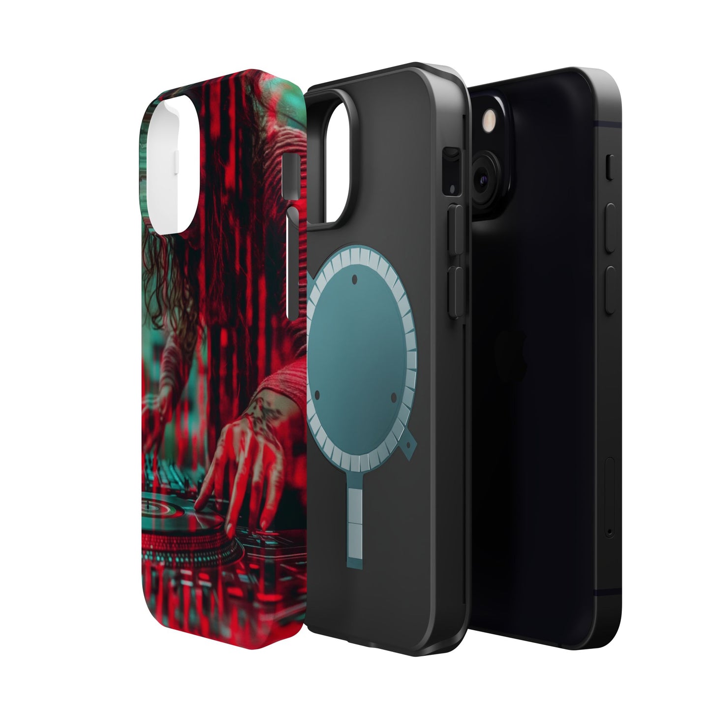 "Vinyl Virtuoso" Luxury Magnetic Wireless Charging iPhone Case by Moxie Jay