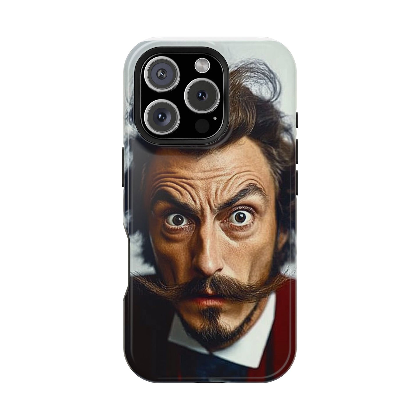 Luxurious Magnetic Wireless Charging Tough iPhone Case - “Close-Up Salvador Dali” by Moxie-Jay