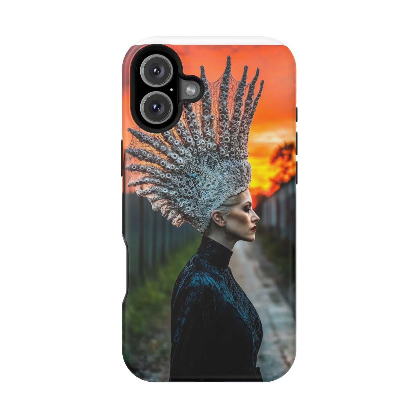 Sunset Goddess" Magnetic Wireless Charging iPhone Case by Moxie Jay
