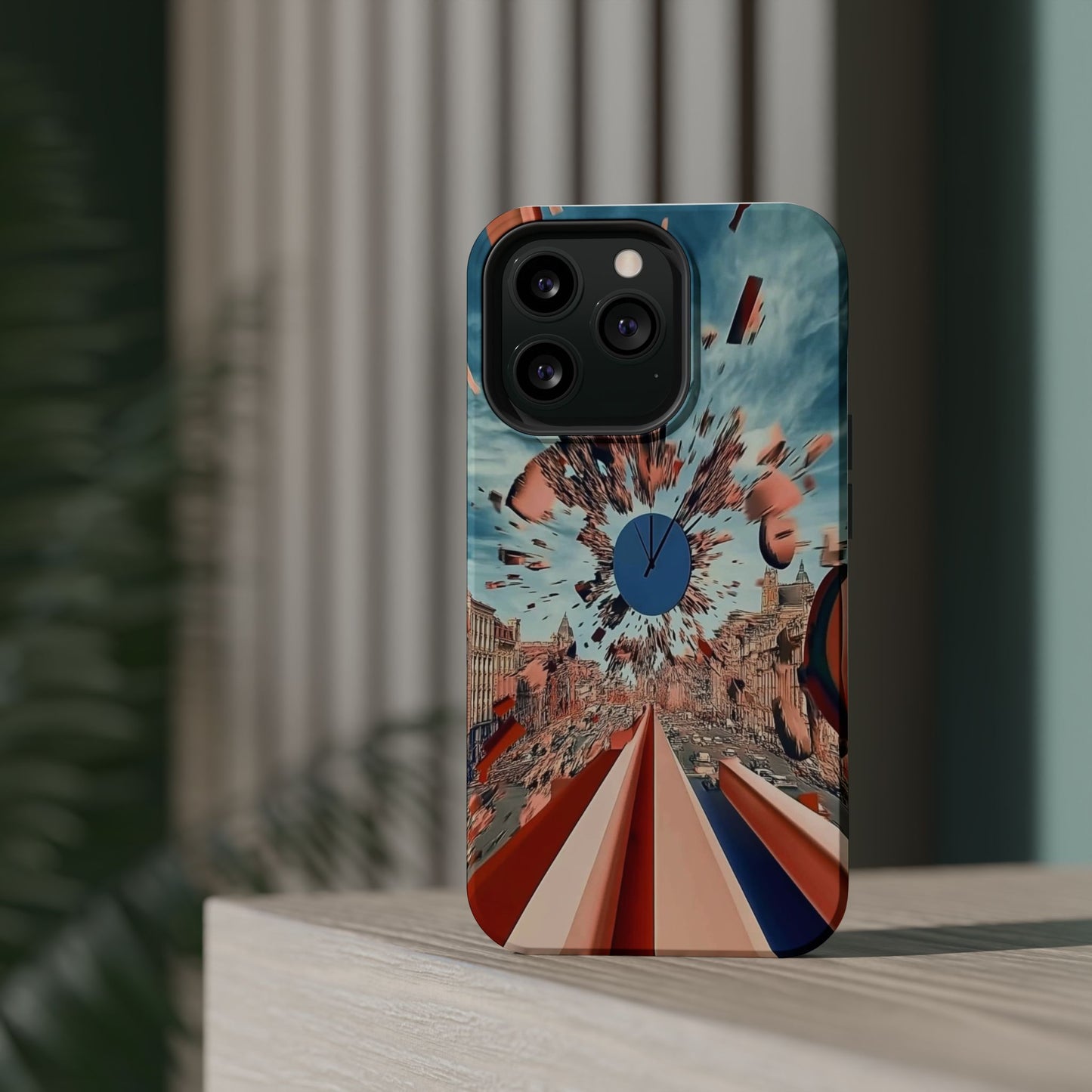Phone Case with 'World at 10000 MPH' Art by Moxie Jay