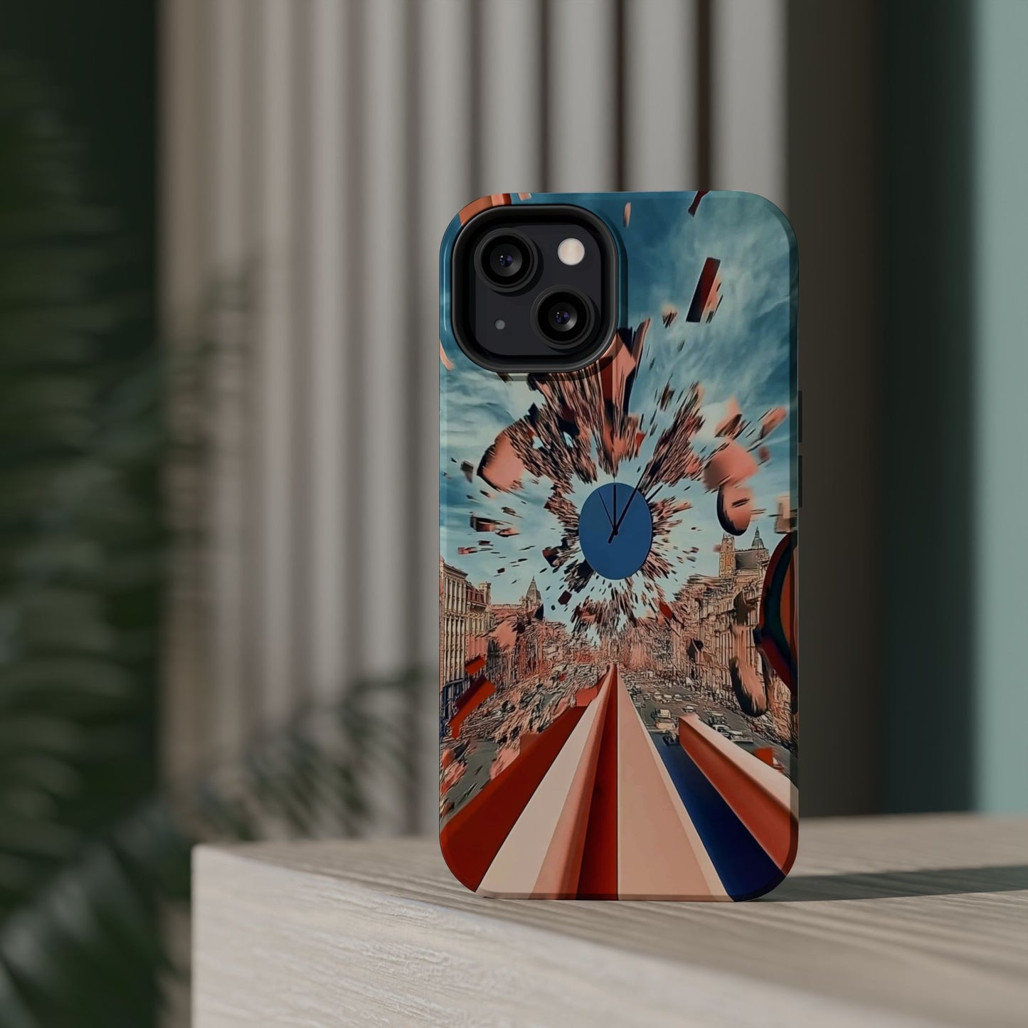 Phone Case with 'World at 10000 MPH' Art by Moxie Jay