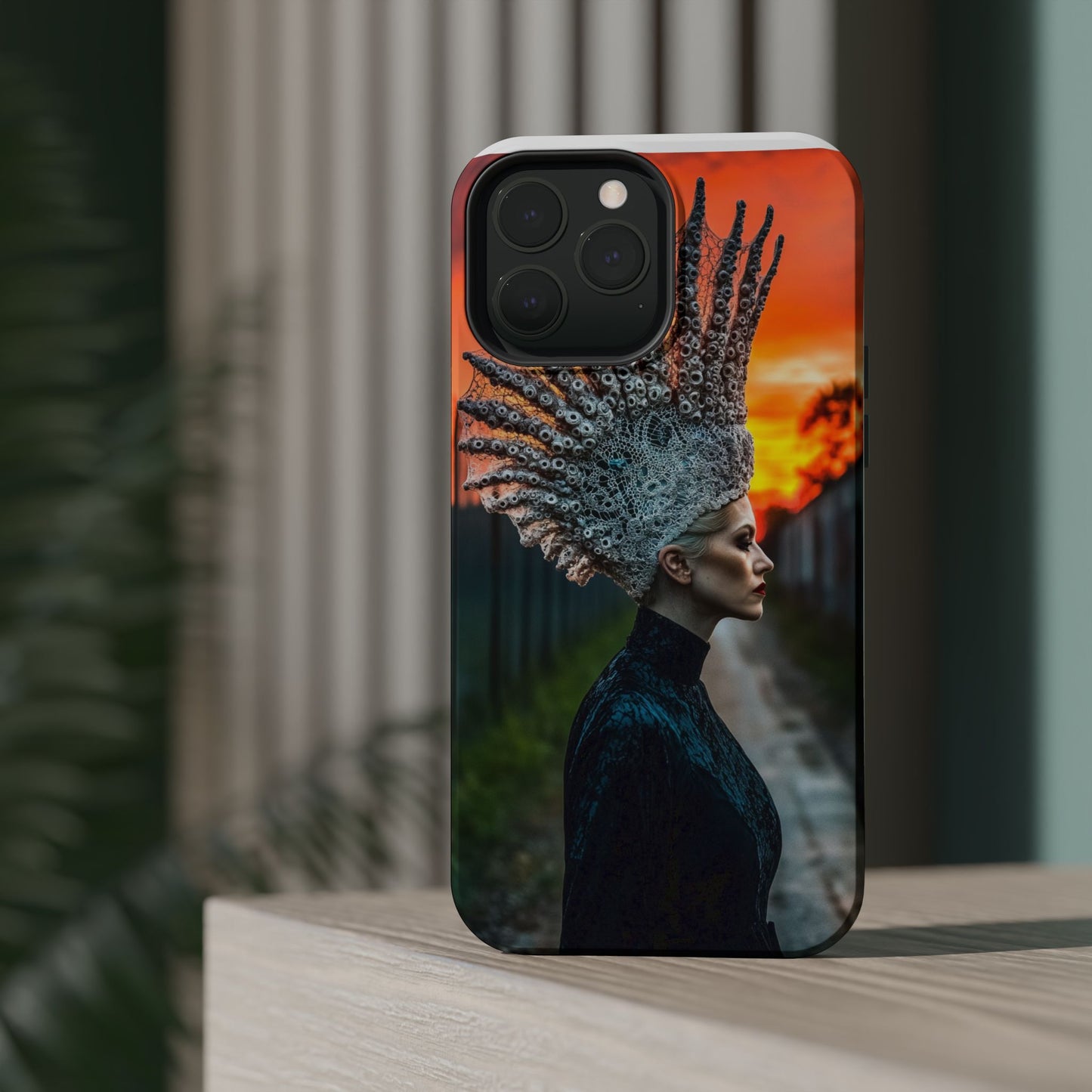 Sunset Goddess" Magnetic Wireless Charging iPhone Case by Moxie Jay