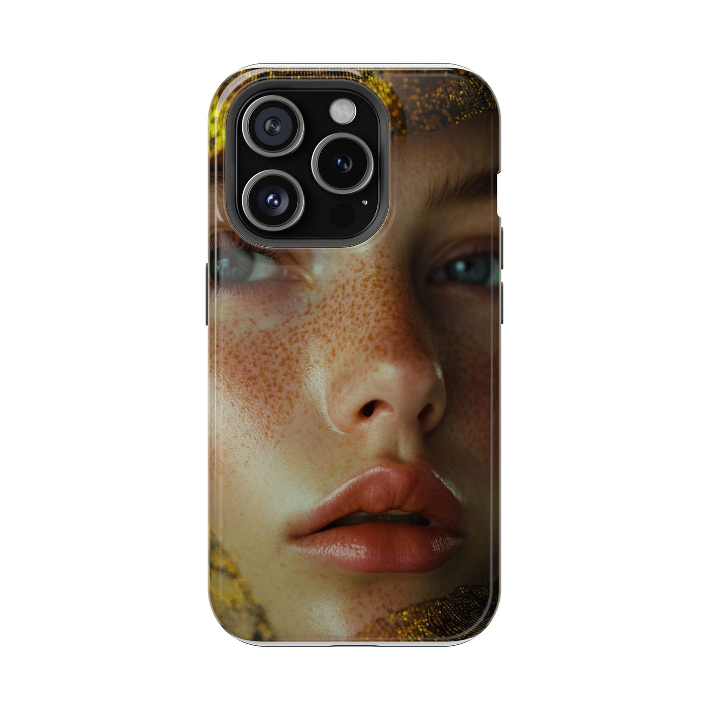 Phone Case - Close Up Girl with Freckles Photography Magnetic Tough Cases