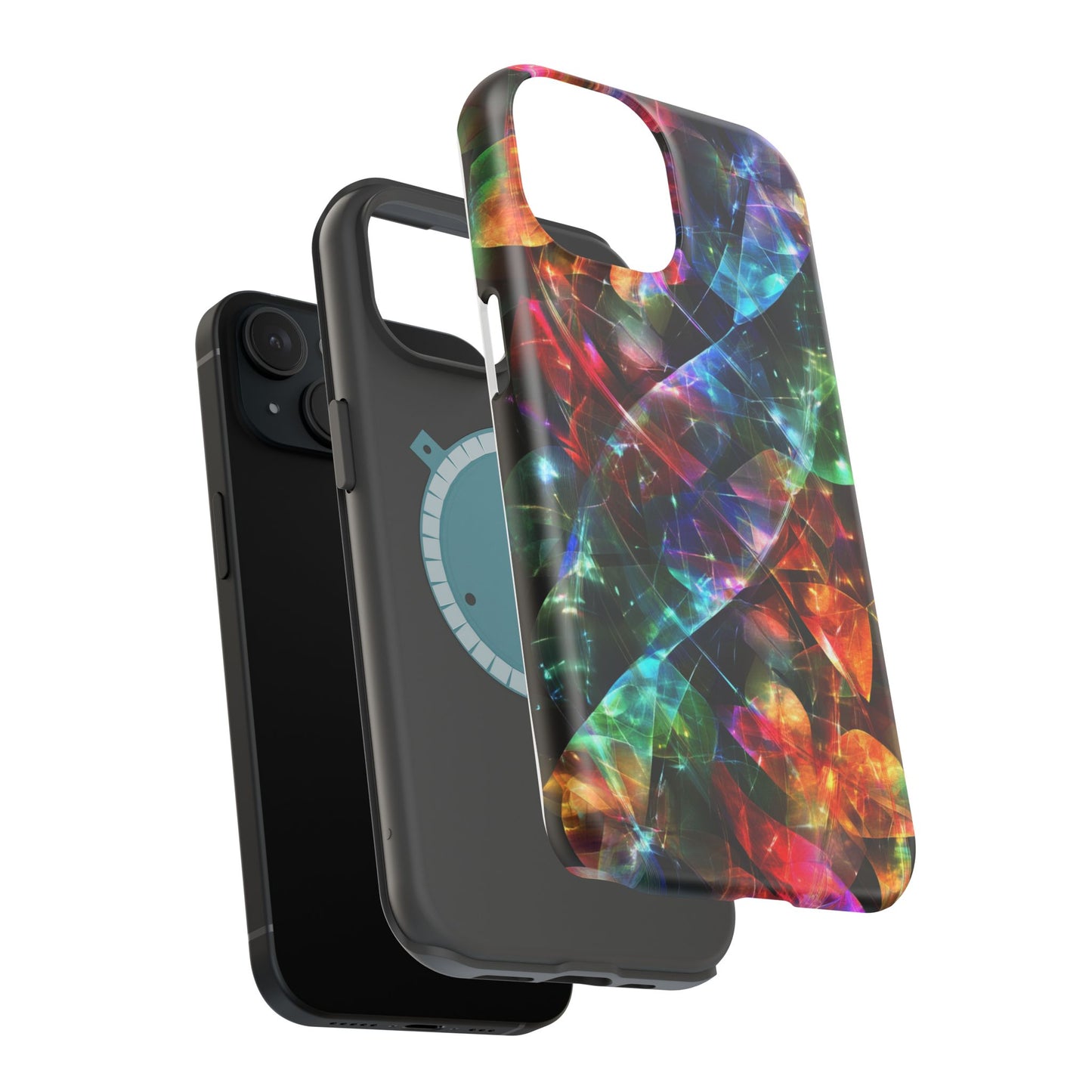 iPhone Case with Neon Colors Art by Moxie-Jay