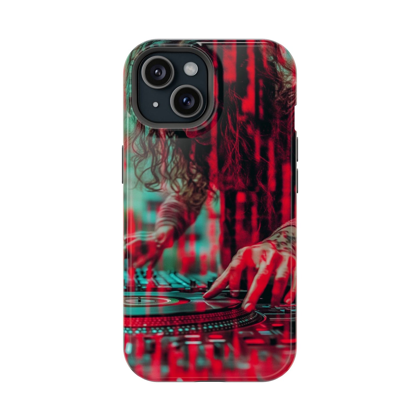 "Vinyl Virtuoso" Luxury Magnetic Wireless Charging iPhone Case by Moxie Jay