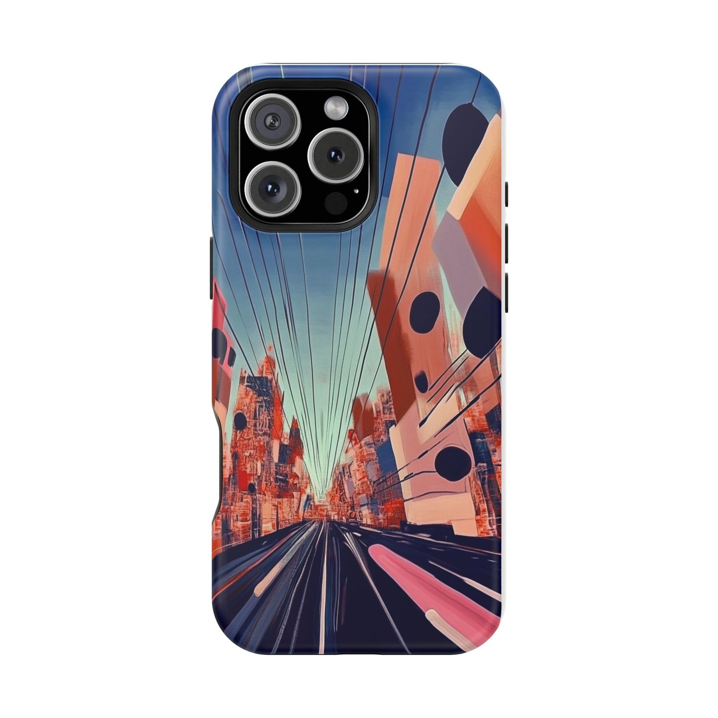 Phone Case - Abstract Mersin Motorcycle Design by Moxie-Jay - Magnetic Tough