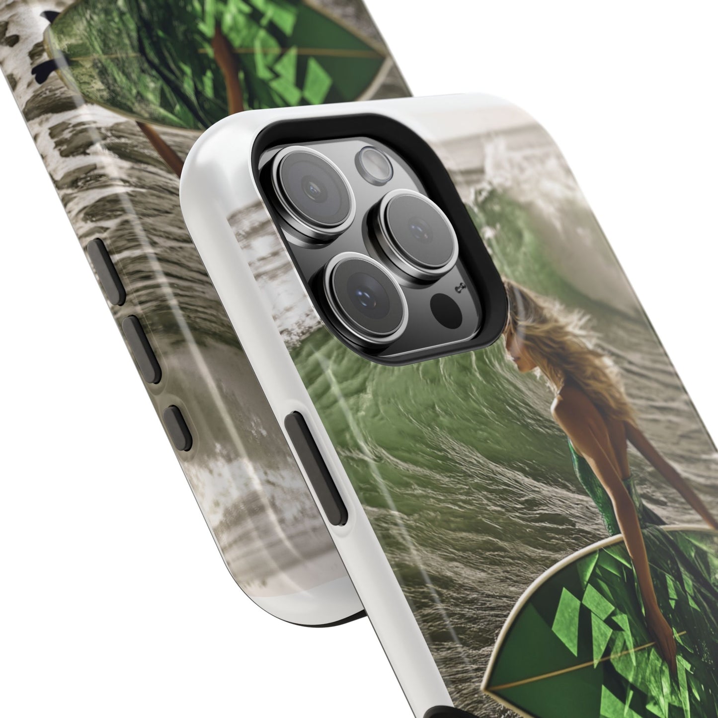 Surf's Up Chic" Luxury Magnetic Wireless Charging iPhone Case by Moxie Jay