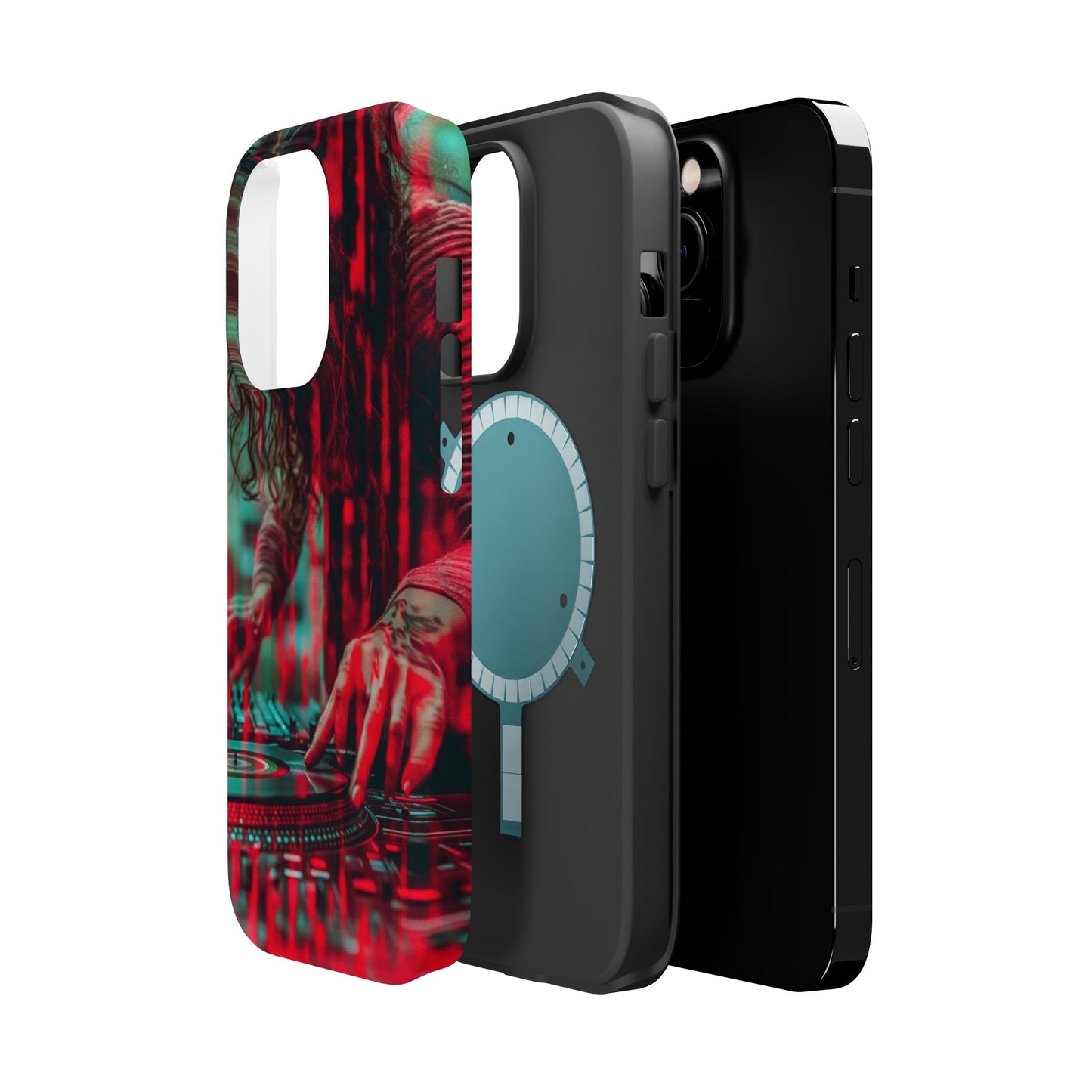 "Vinyl Virtuoso" Luxury Magnetic Wireless Charging iPhone Case by Moxie Jay