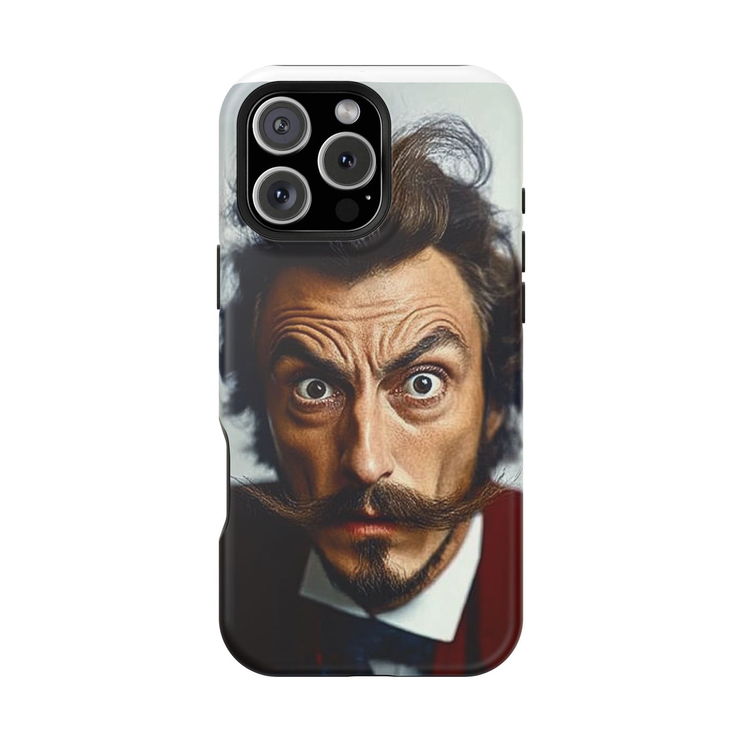Luxurious Magnetic Wireless Charging Tough iPhone Case - “Close-Up Salvador Dali” by Moxie-Jay