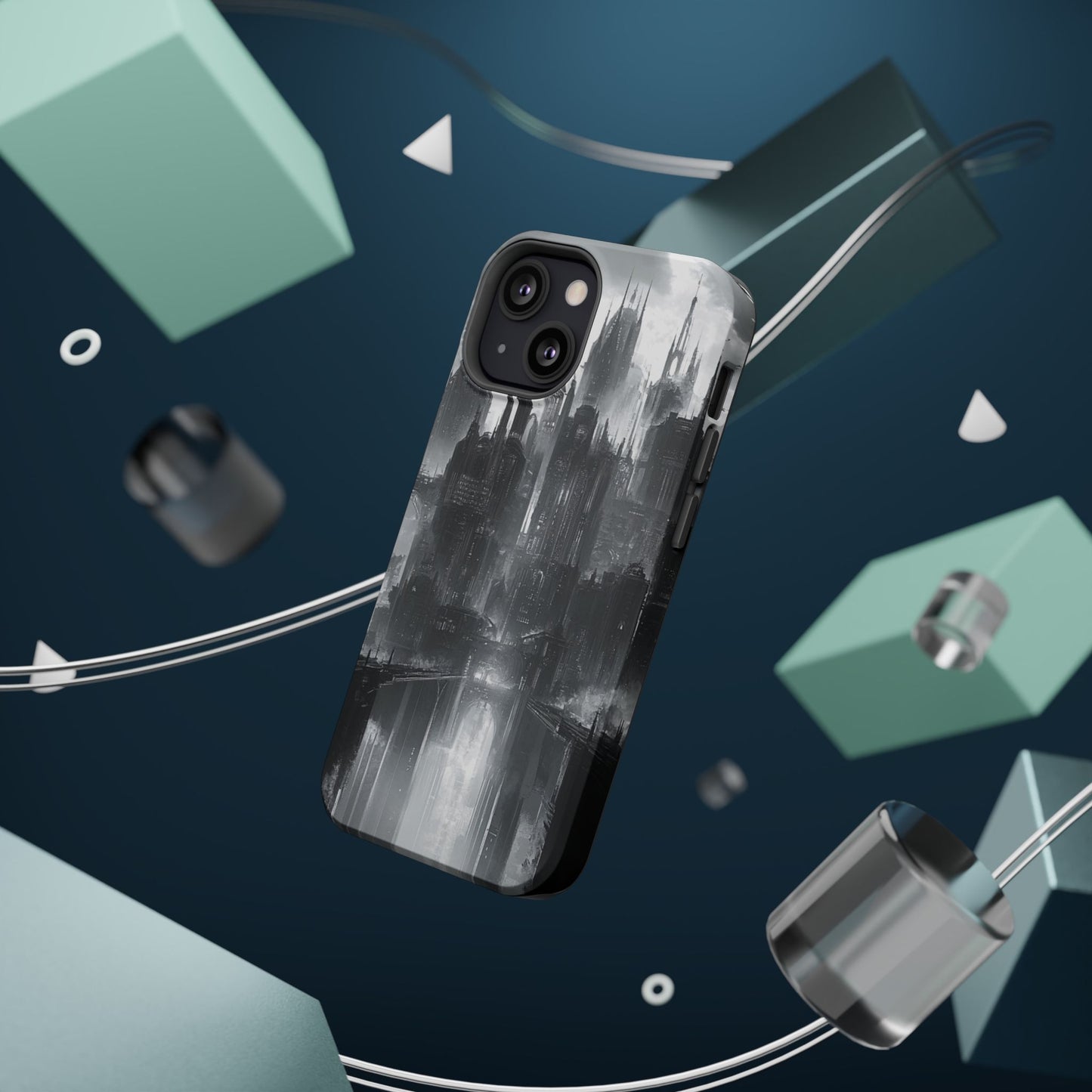 iPhone Magnetic Tough Case - Futuristic Gotham Design by Moxie Jay