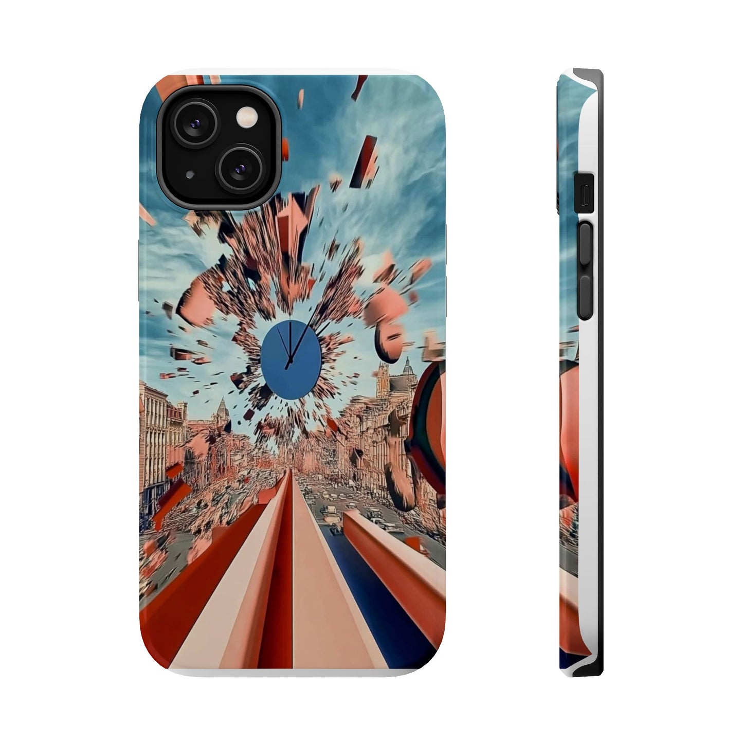 Phone Case with 'World at 10000 MPH' Art by Moxie Jay