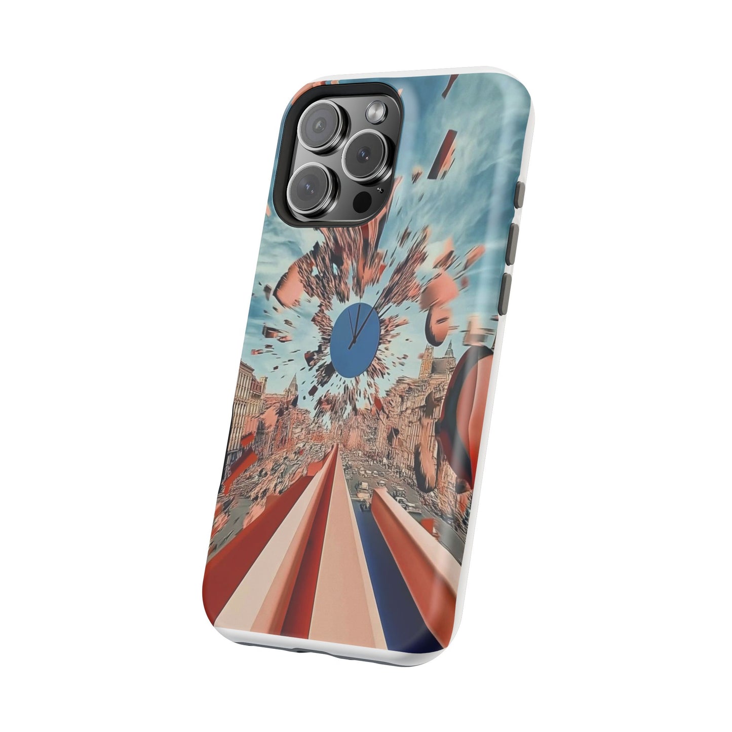 Phone Case with 'World at 10000 MPH' Art by Moxie Jay