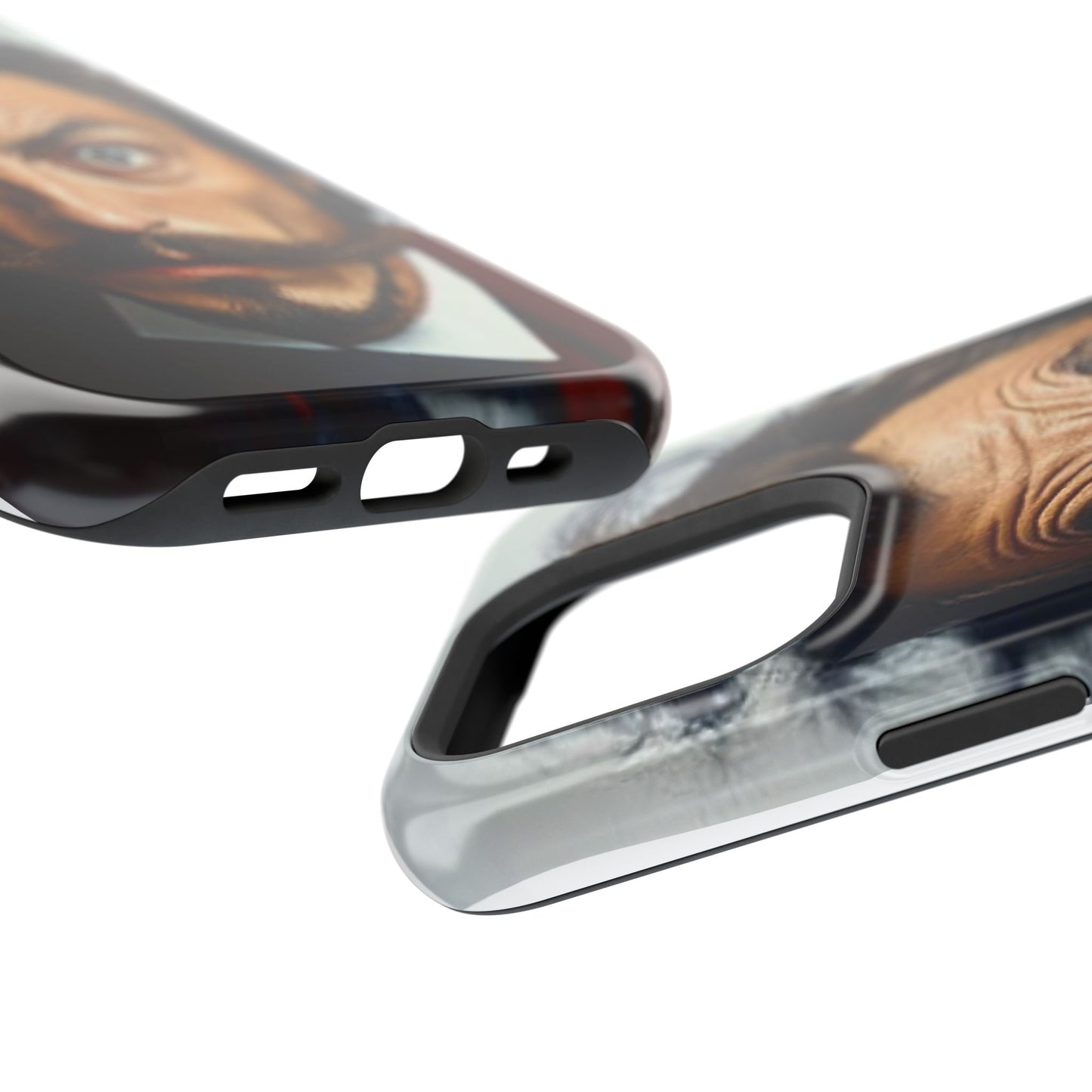 Luxurious Magnetic Wireless Charging Tough iPhone Case - “Close-Up Salvador Dali” by Moxie-Jay