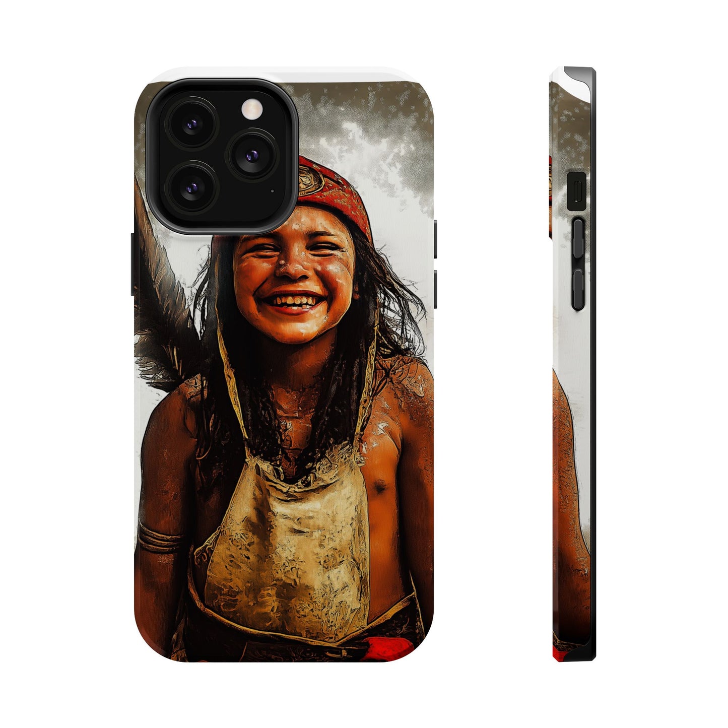 Luxurious Magnetic Wireless Charging Tough iPhone Case - Native Heritage Art by Moxie-Jay