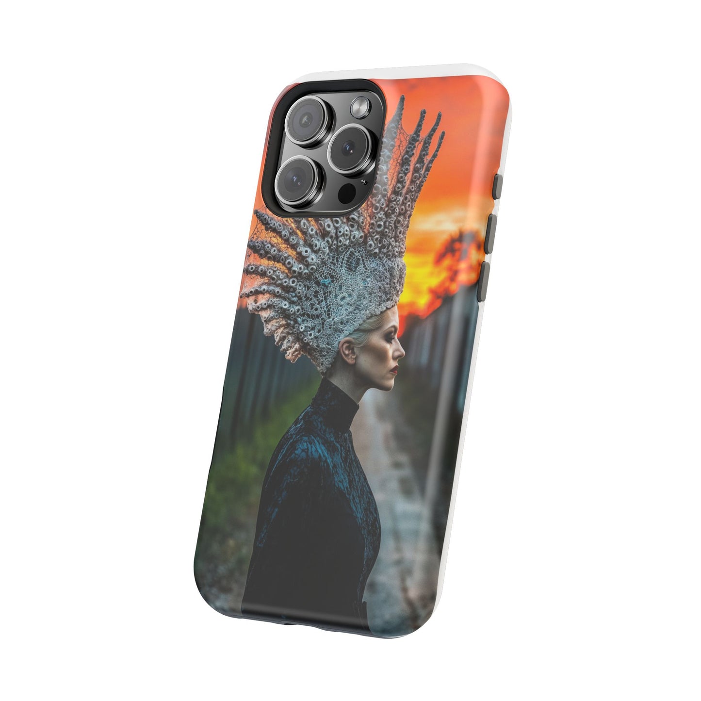 Sunset Goddess" Magnetic Wireless Charging iPhone Case by Moxie Jay