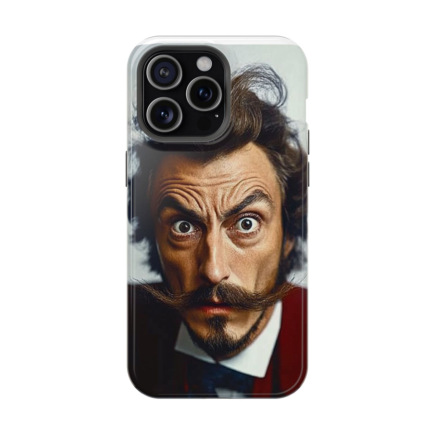 Luxurious Magnetic Wireless Charging Tough iPhone Case - “Close-Up Salvador Dali” by Moxie-Jay
