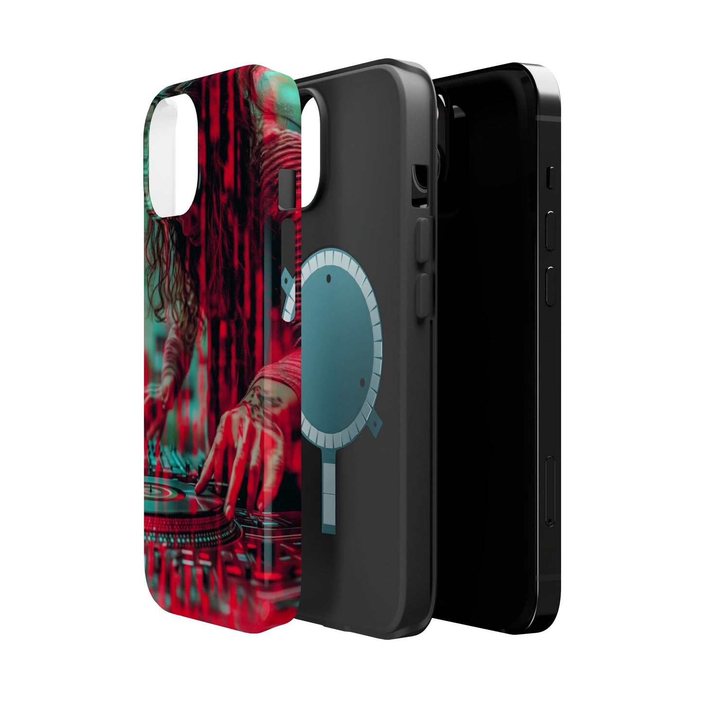 "Vinyl Virtuoso" Luxury Magnetic Wireless Charging iPhone Case by Moxie Jay