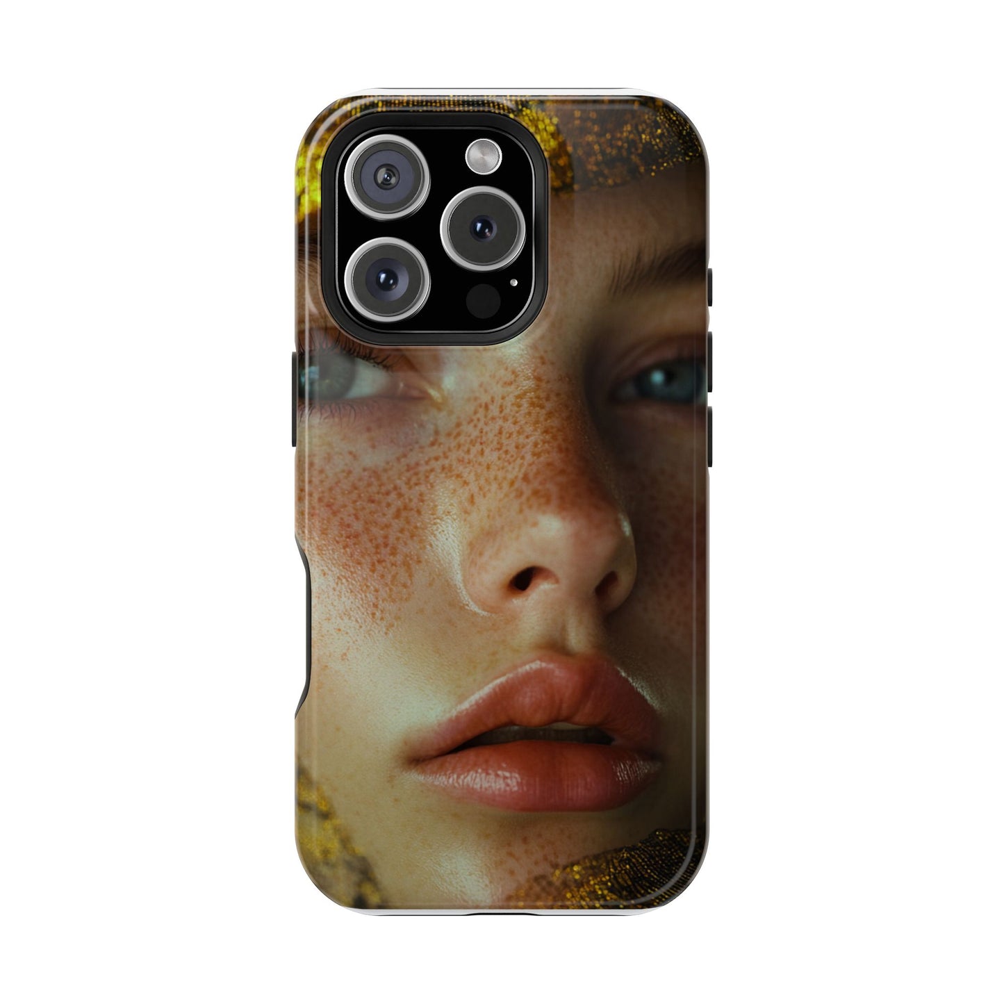 Phone Case - Close Up Girl with Freckles Photography Magnetic Tough Cases
