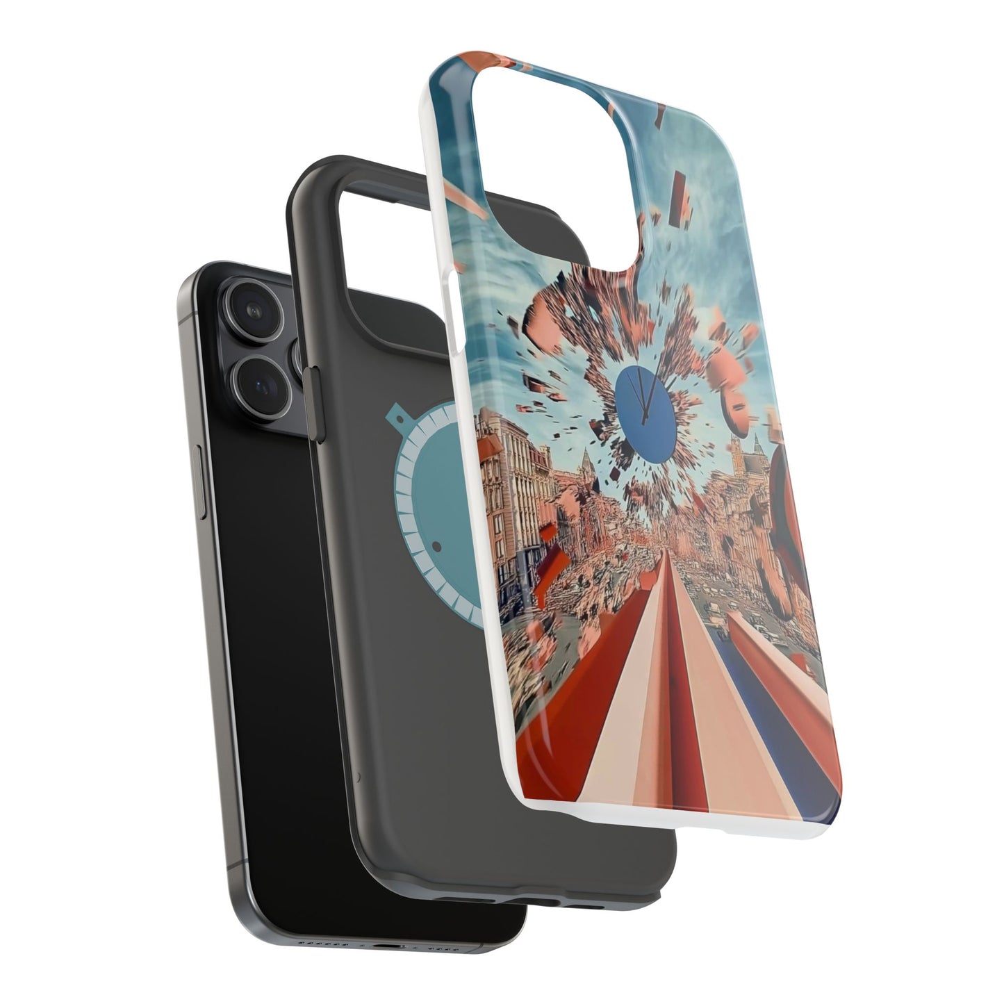 Phone Case with 'World at 10000 MPH' Art by Moxie Jay
