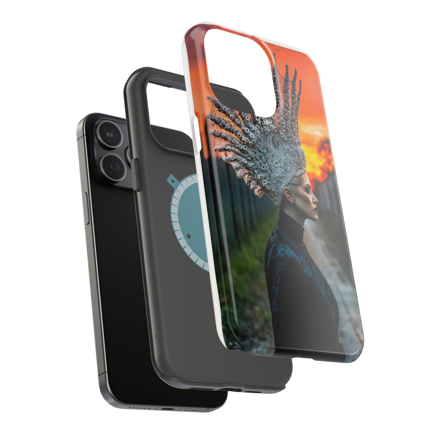 Sunset Goddess" Magnetic Wireless Charging iPhone Case by Moxie Jay