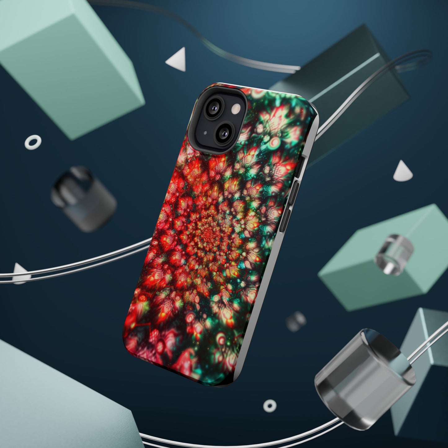 Luxurious Magnetic Wireless Charging Tough iPhone Case - "Psychedelic Dreams" by Moxie-Jay