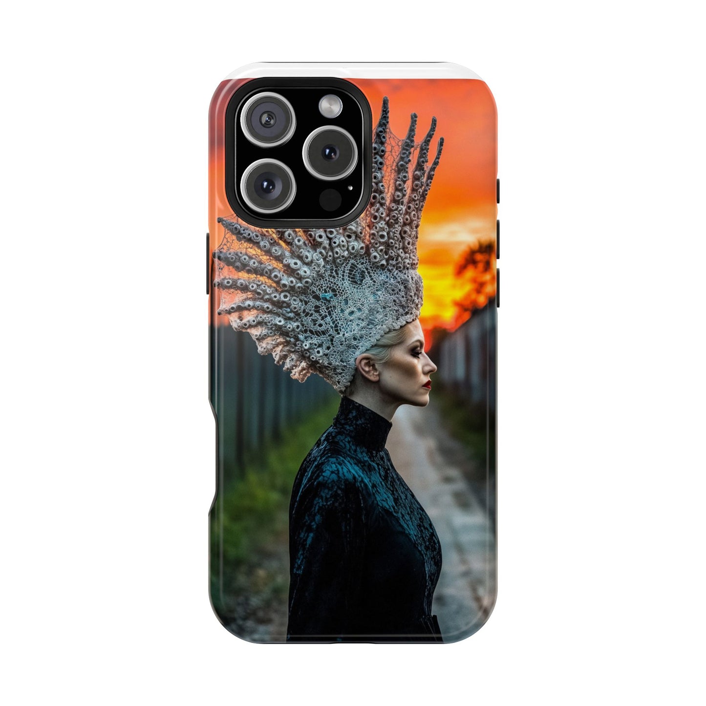 Sunset Goddess" Magnetic Wireless Charging iPhone Case by Moxie Jay