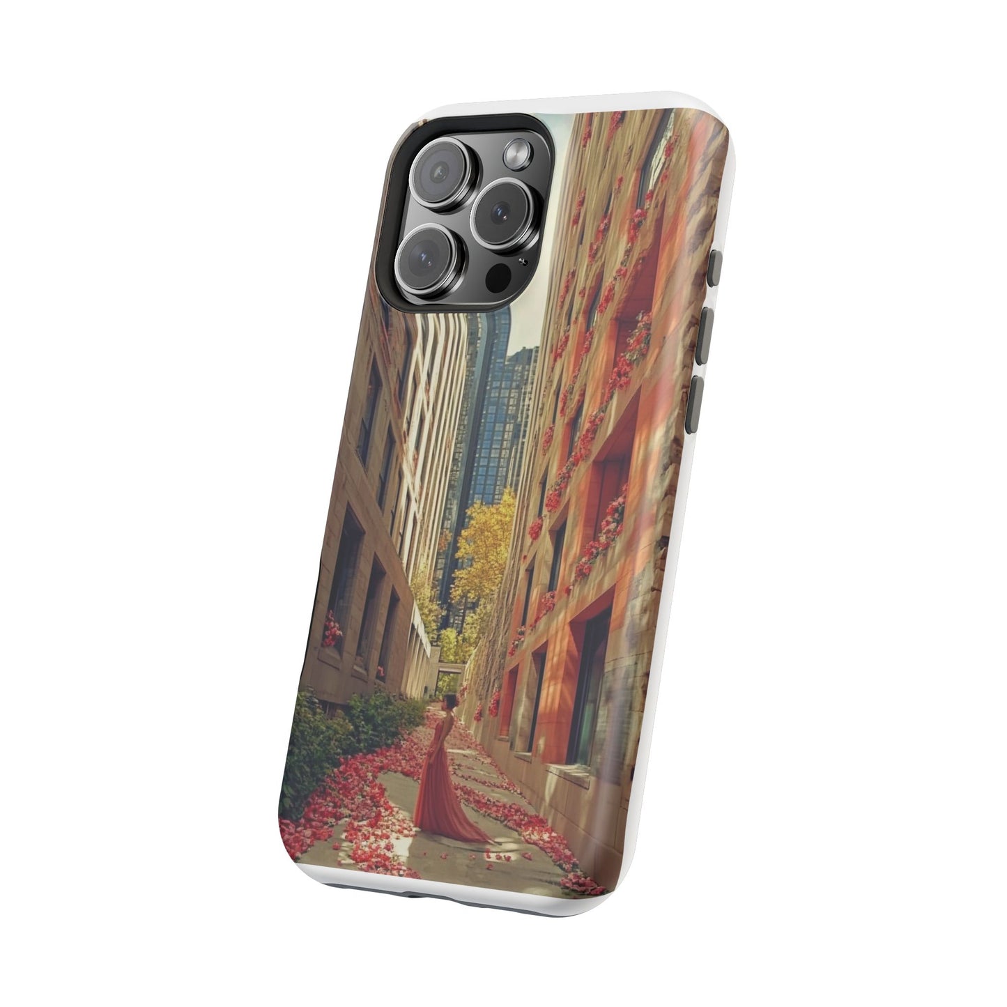 Phone Case Wireless Charging Pink Dress Woman Art