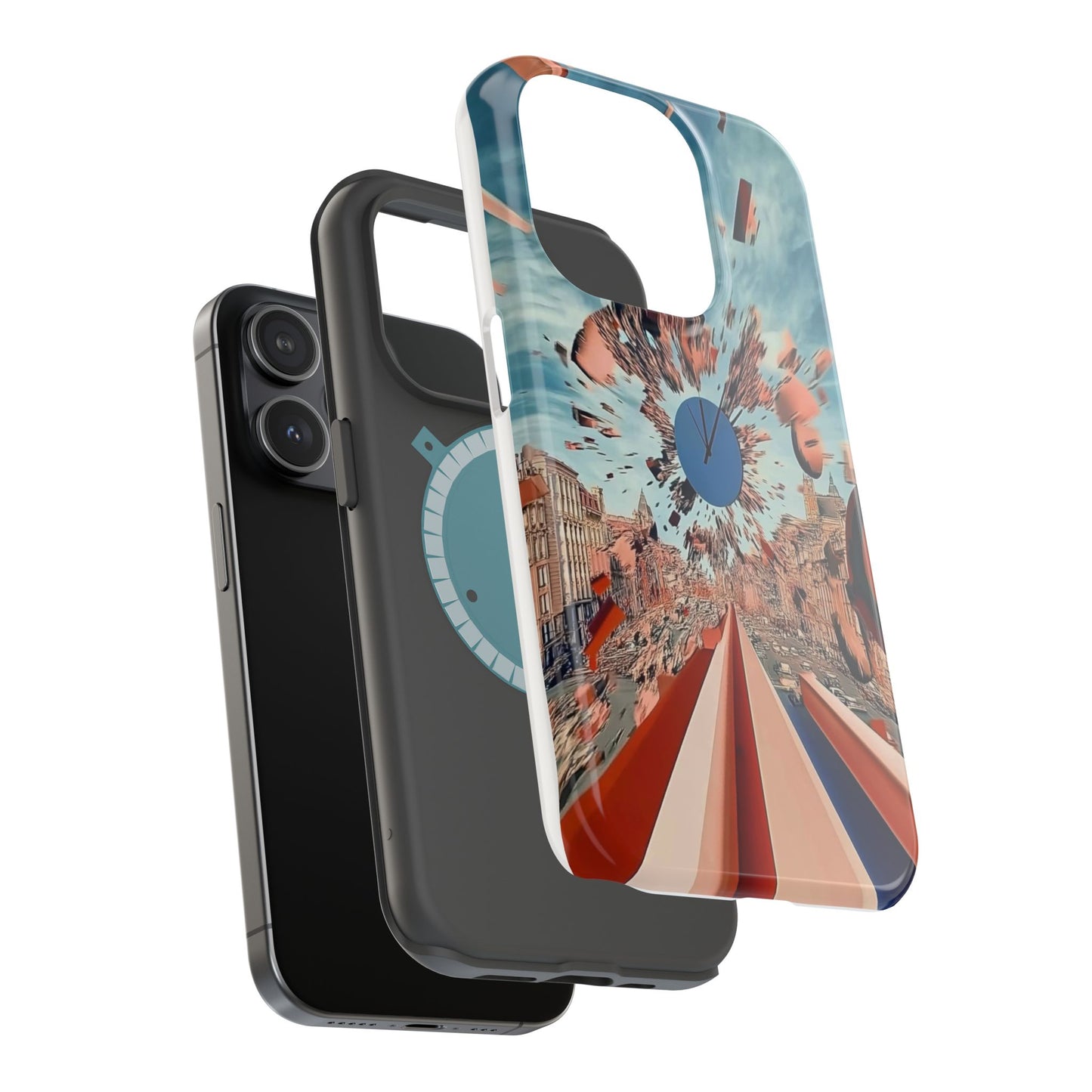 Phone Case with 'World at 10000 MPH' Art by Moxie Jay