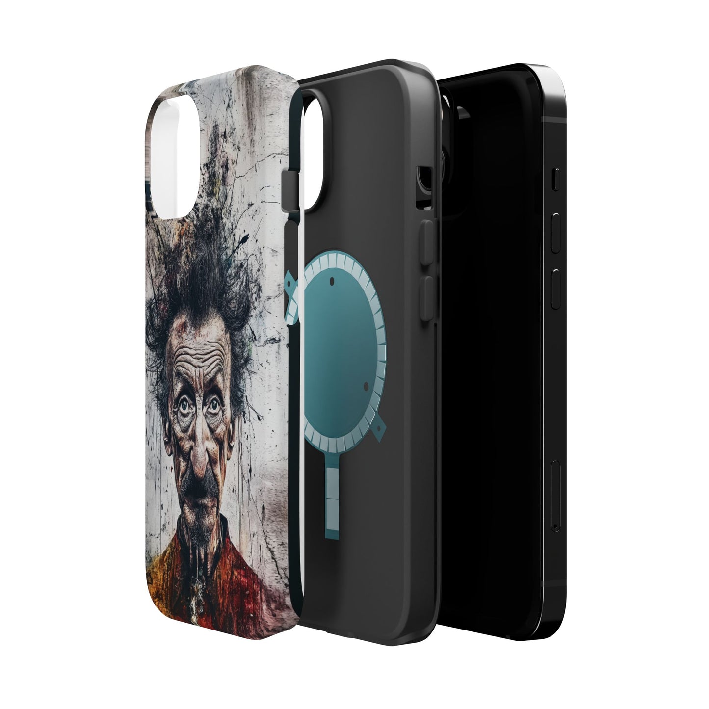 Luxurious Magnetic Wireless Charging Tough iPhone Case - "Demonic Dali" by Moxie-Jay