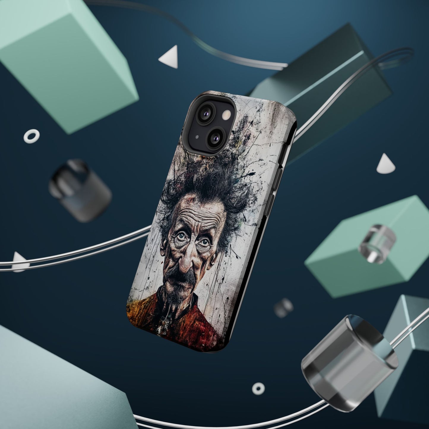 Luxurious Magnetic Wireless Charging Tough iPhone Case - "Demonic Dali" by Moxie-Jay