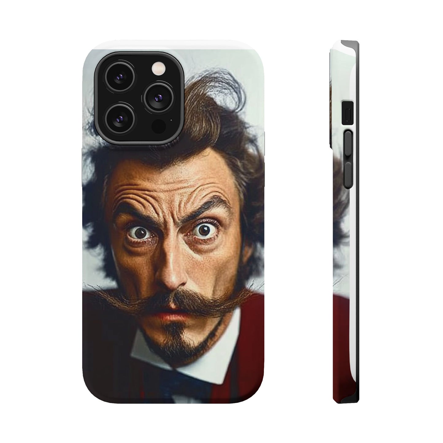 Luxurious Magnetic Wireless Charging Tough iPhone Case - “Close-Up Salvador Dali” by Moxie-Jay