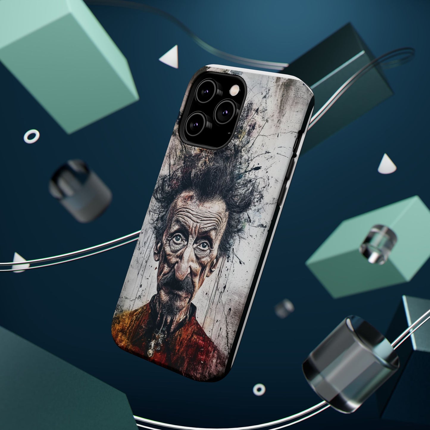 Luxurious Magnetic Wireless Charging Tough iPhone Case - "Demonic Dali" by Moxie-Jay