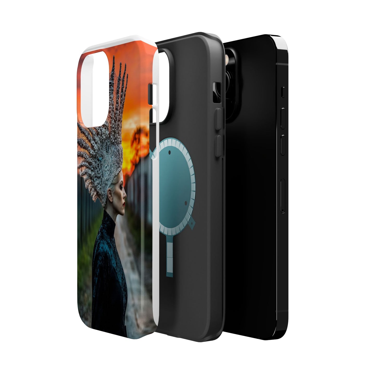 Sunset Goddess" Magnetic Wireless Charging iPhone Case by Moxie Jay