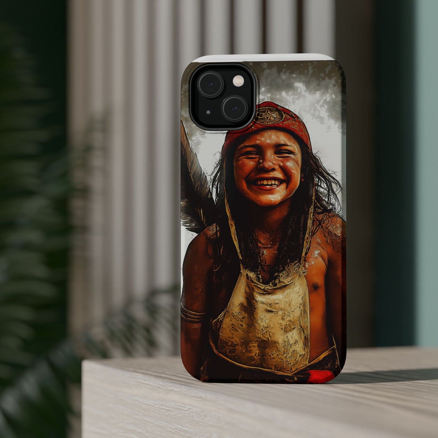 Luxurious Magnetic Wireless Charging Tough iPhone Case - Native Heritage Art by Moxie-Jay
