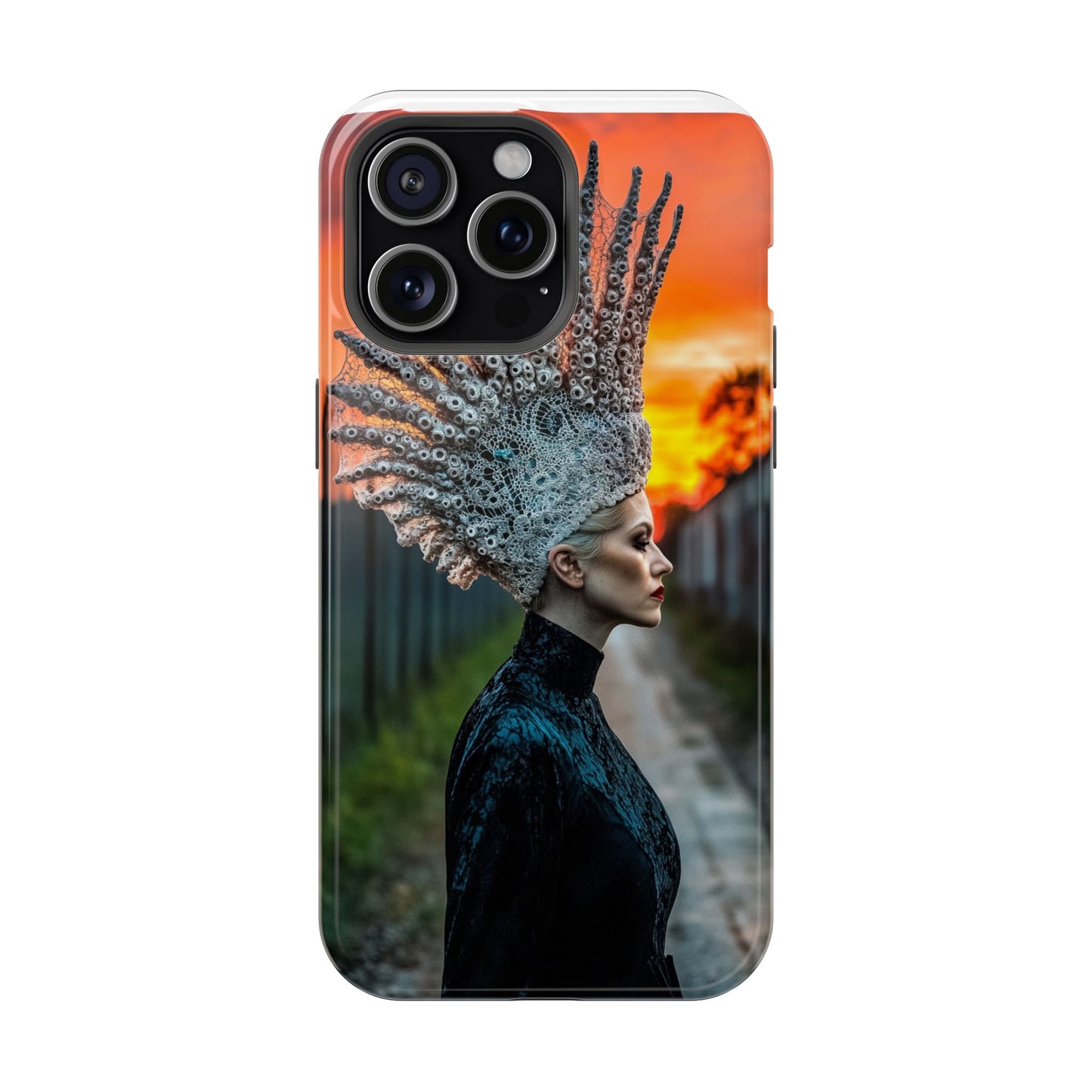 Sunset Goddess" Magnetic Wireless Charging iPhone Case by Moxie Jay