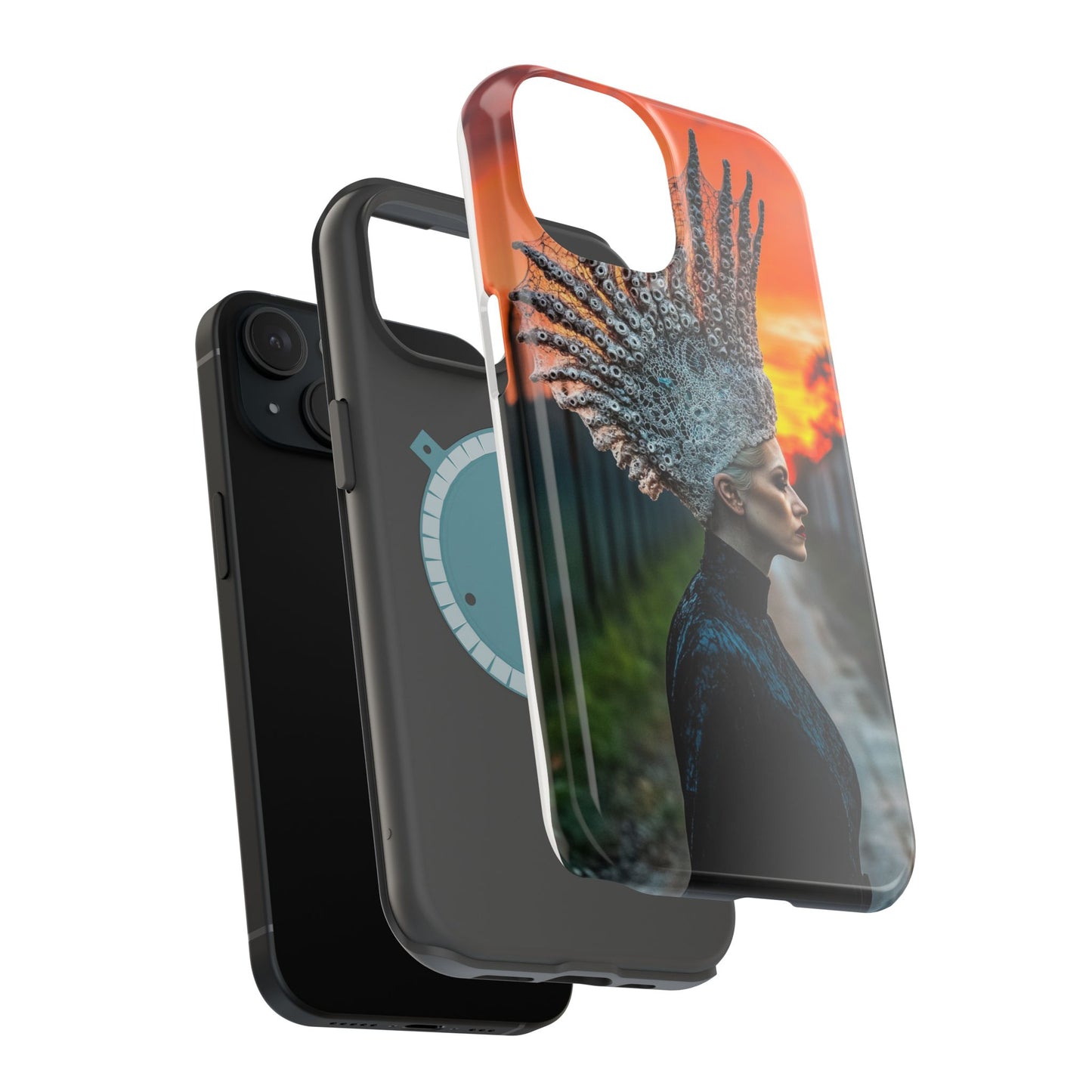 Sunset Goddess" Magnetic Wireless Charging iPhone Case by Moxie Jay