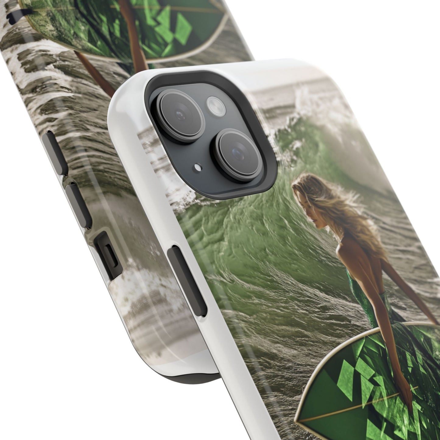 Surf's Up Chic" Luxury Magnetic Wireless Charging iPhone Case by Moxie Jay