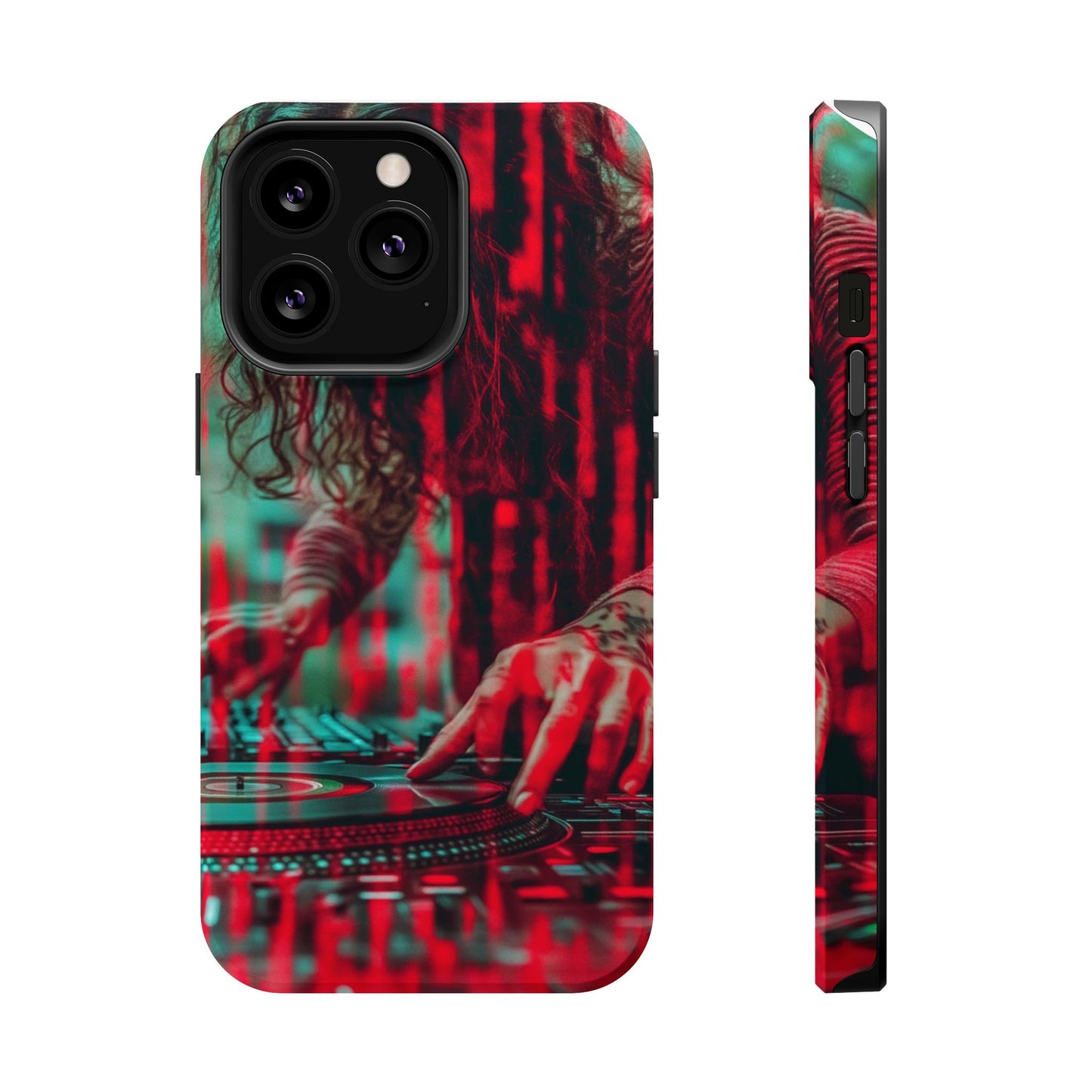 "Vinyl Virtuoso" Luxury Magnetic Wireless Charging iPhone Case by Moxie Jay