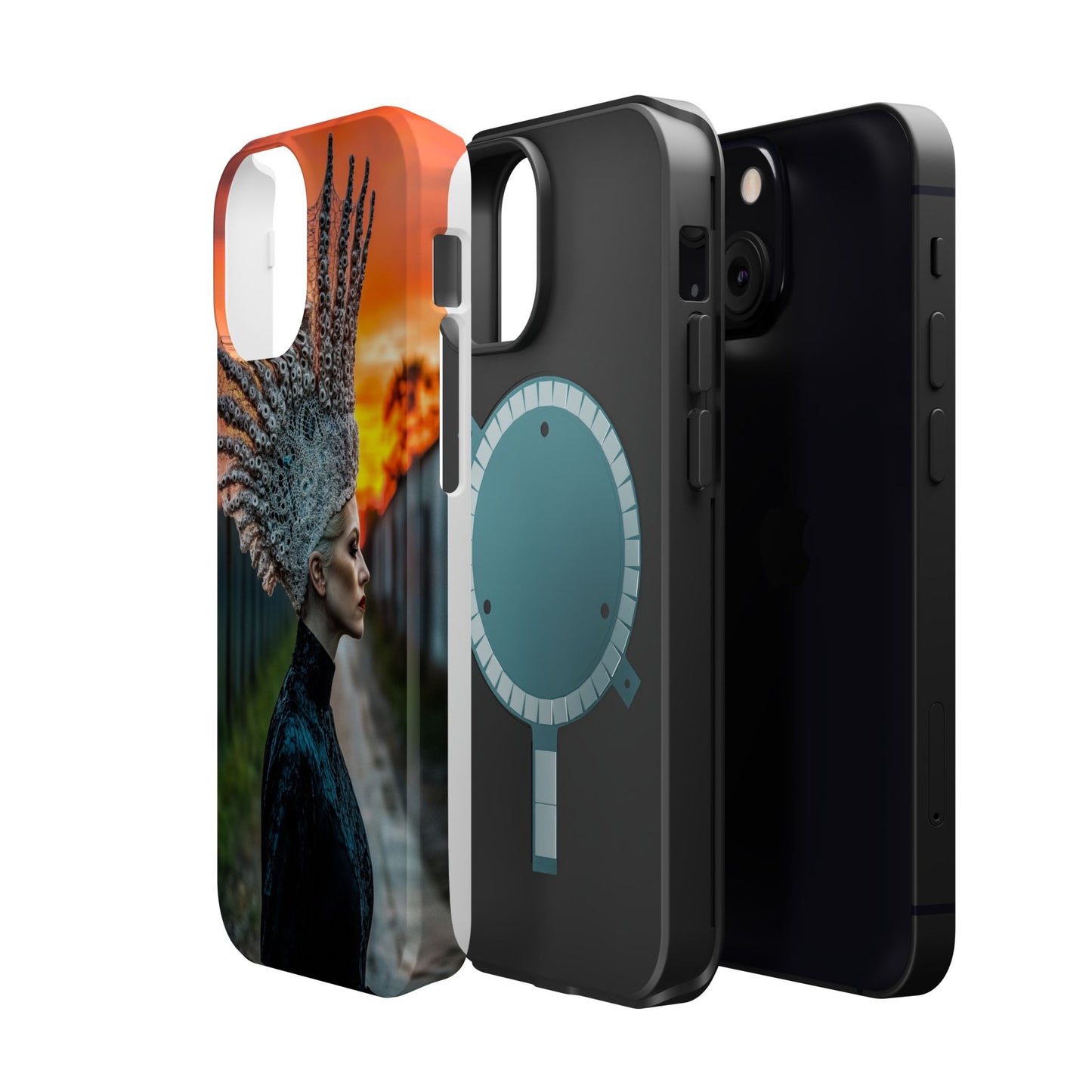 Sunset Goddess" Magnetic Wireless Charging iPhone Case by Moxie Jay