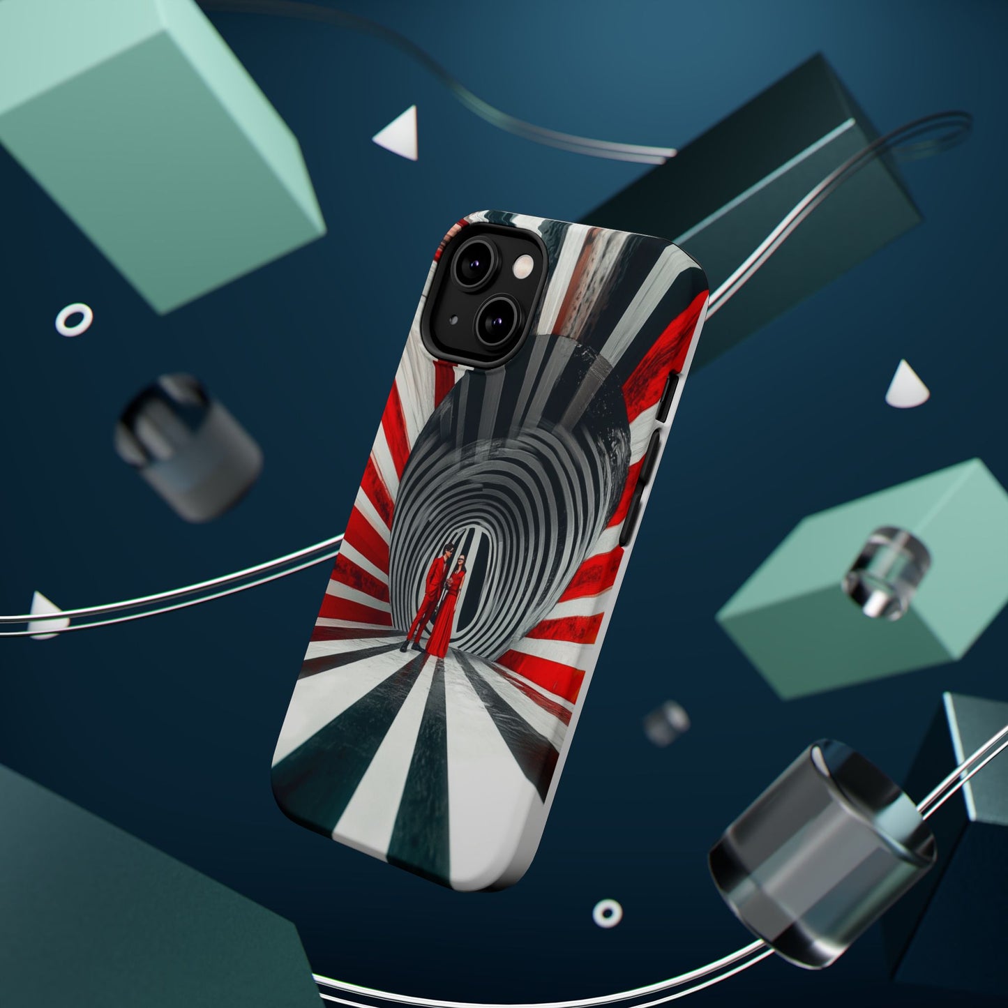 Cosmic Vortex" Luxury Magnetic Wireless Charging iPhone Case by Moxie Jay