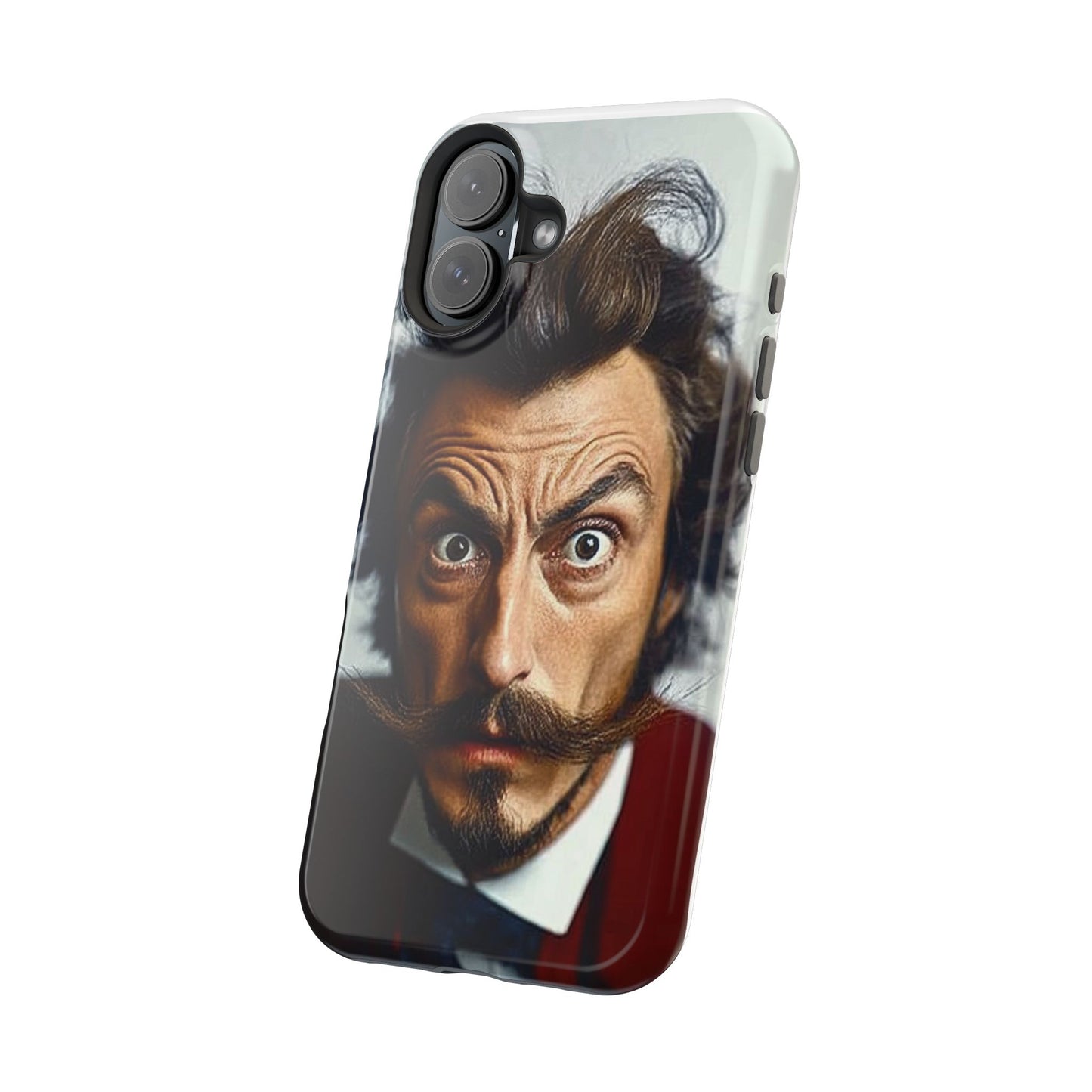 Luxurious Magnetic Wireless Charging Tough iPhone Case - “Close-Up Salvador Dali” by Moxie-Jay
