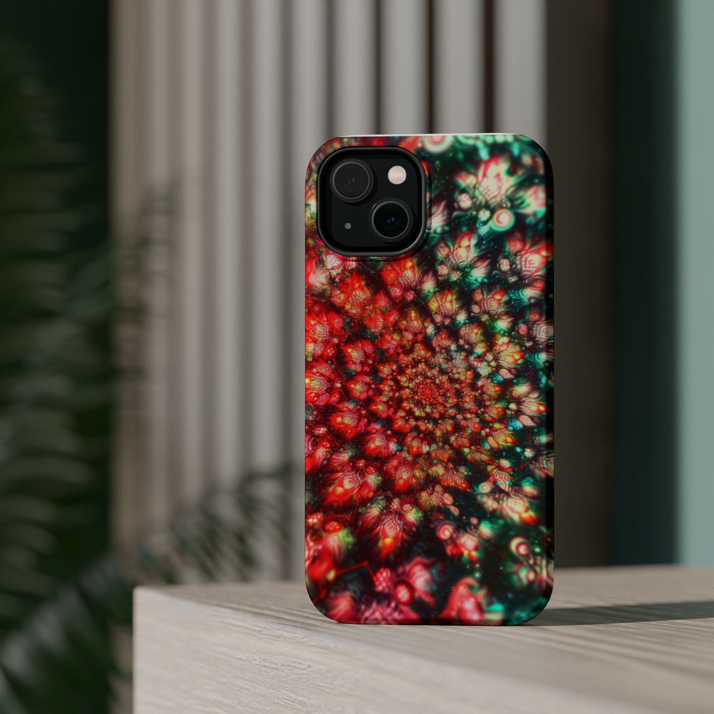 Luxurious Magnetic Wireless Charging Tough iPhone Case - "Psychedelic Dreams" by Moxie-Jay