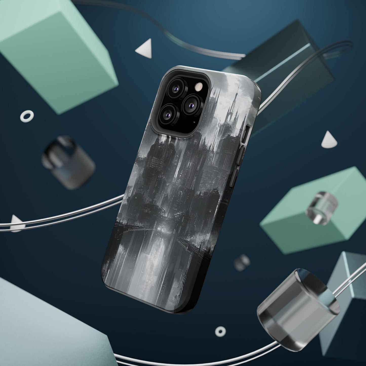 iPhone Magnetic Tough Case - Futuristic Gotham Design by Moxie Jay